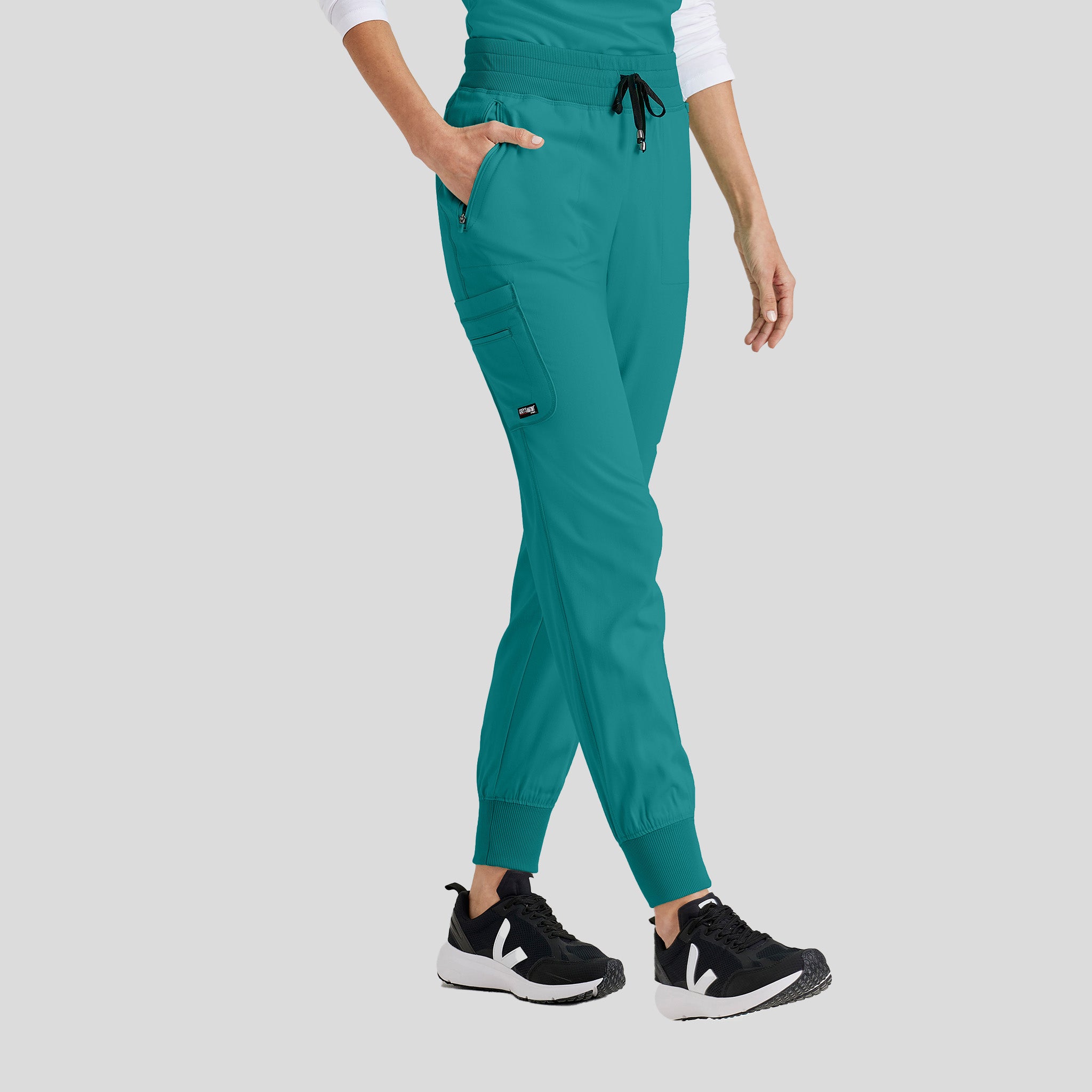 Eden 5-Pocket Mid-Rise Jogger Scrub Pant | Teal