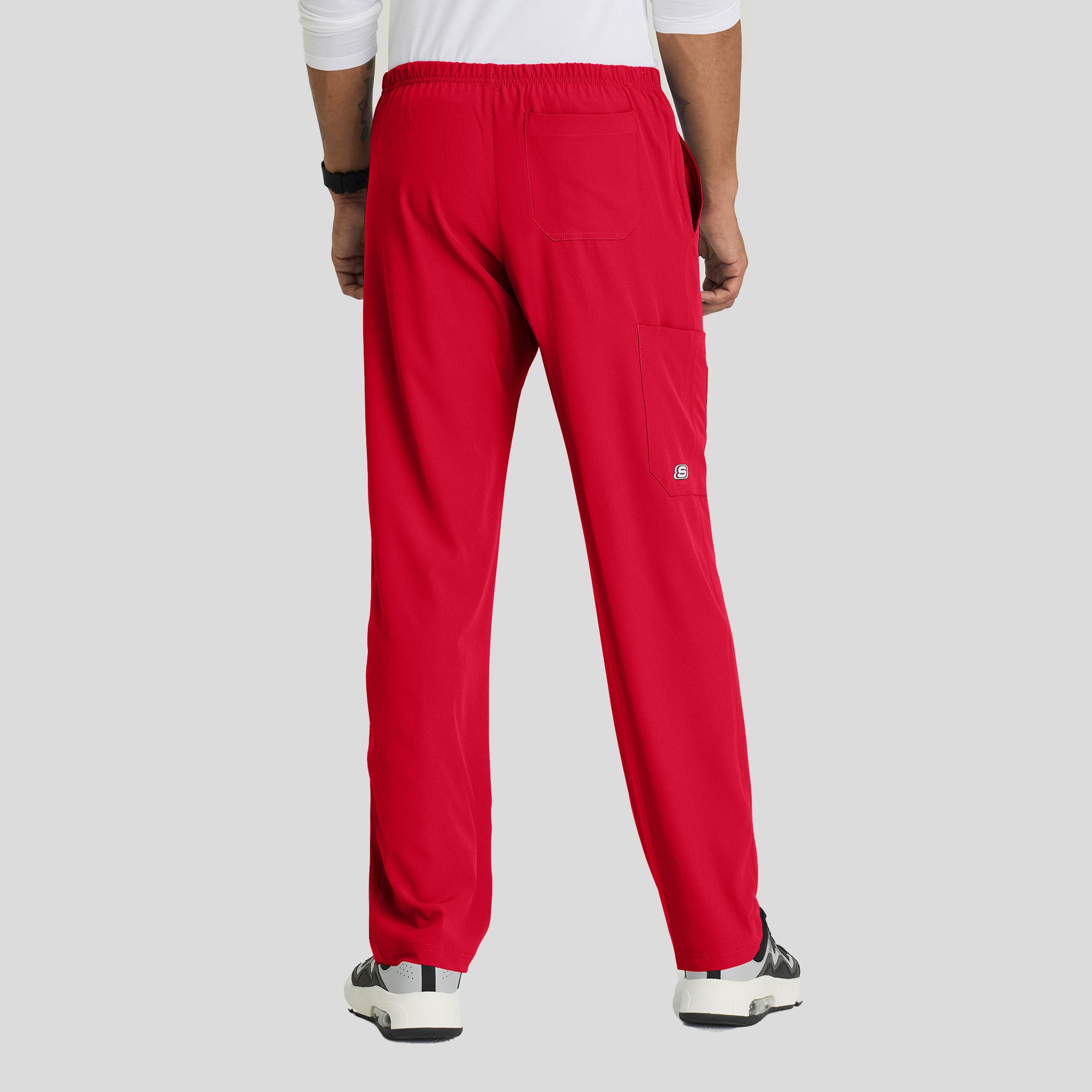 Men's Structure 4-Pockets Zip-Fly Scrub Pant | Red