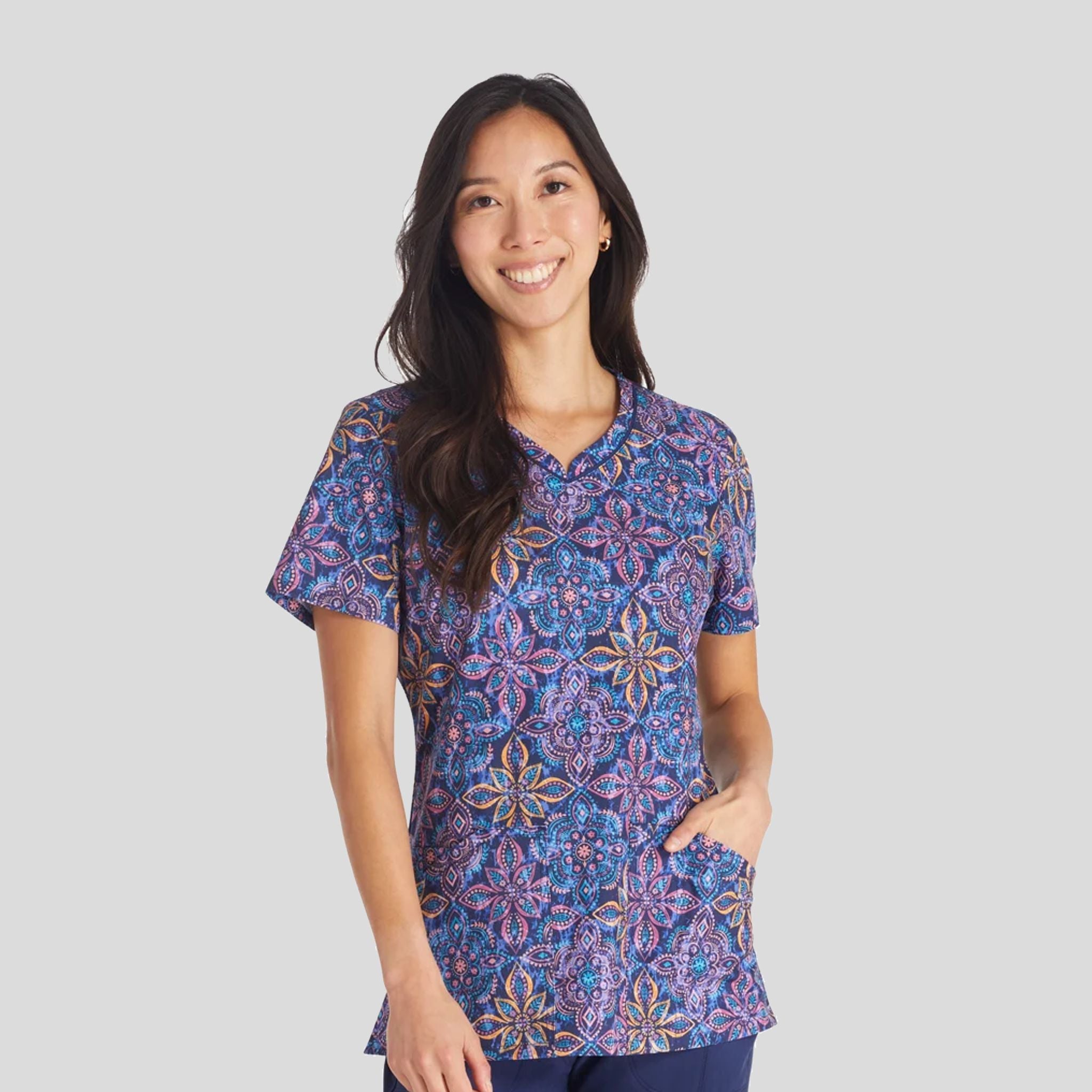 One In A Medallion Print Top