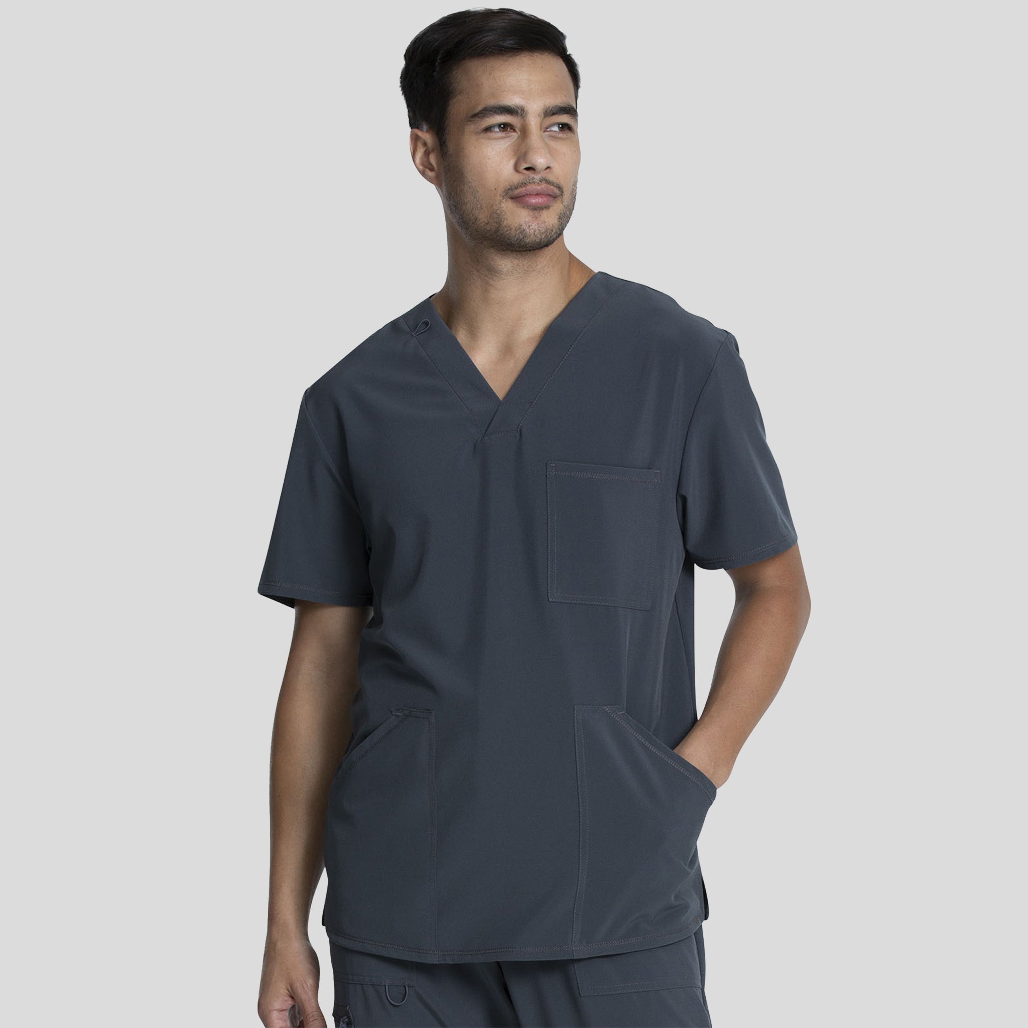 Men's V-Neck Top | Pewter