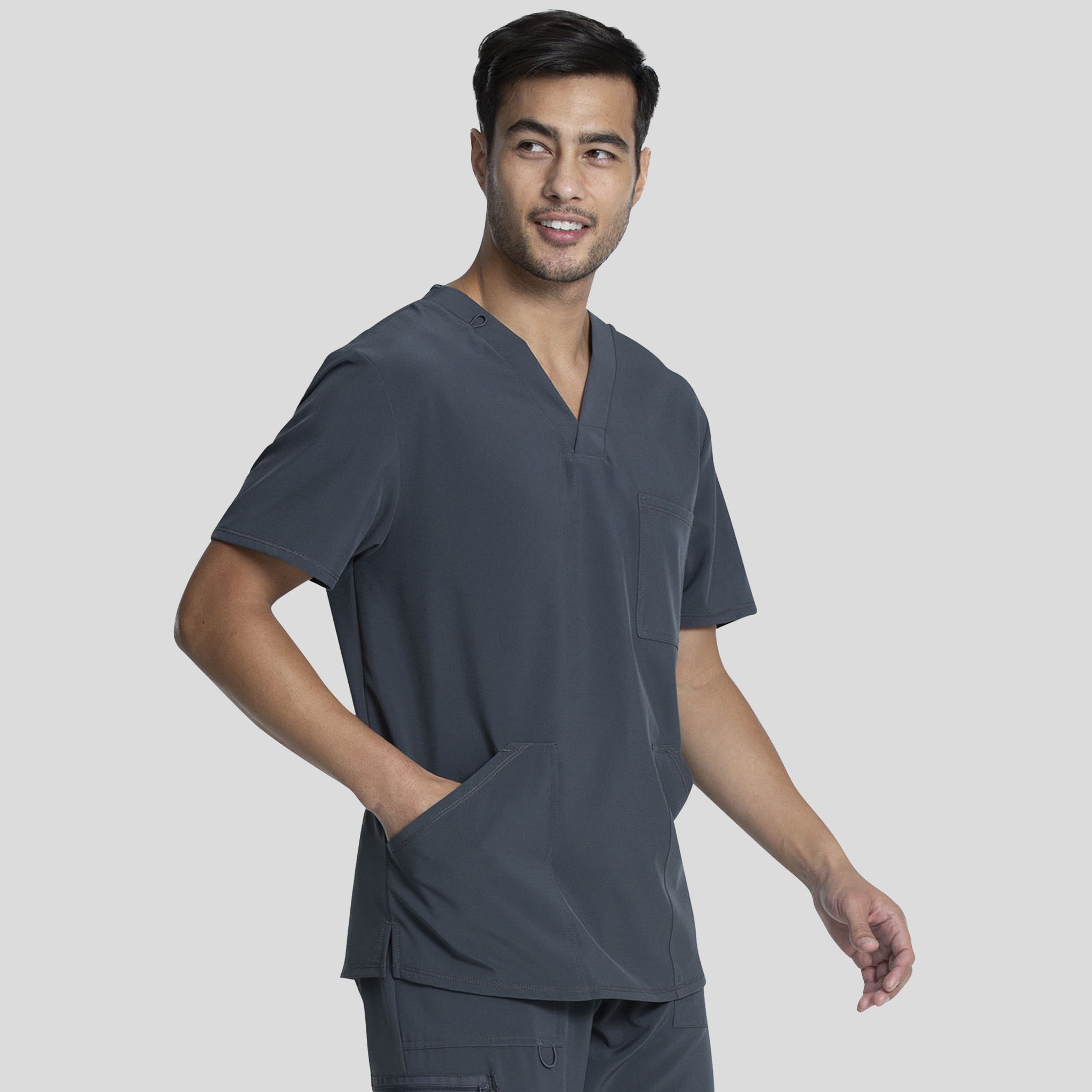 Men's V-Neck Top | Pewter