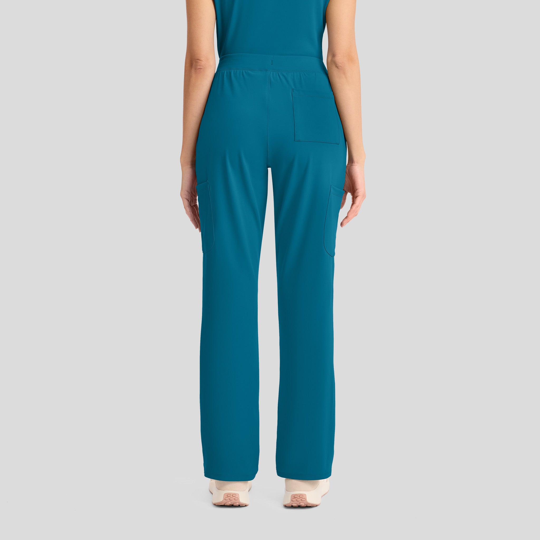 Achieve Pull-On Straight Leg Scrub Pant | Caribbean