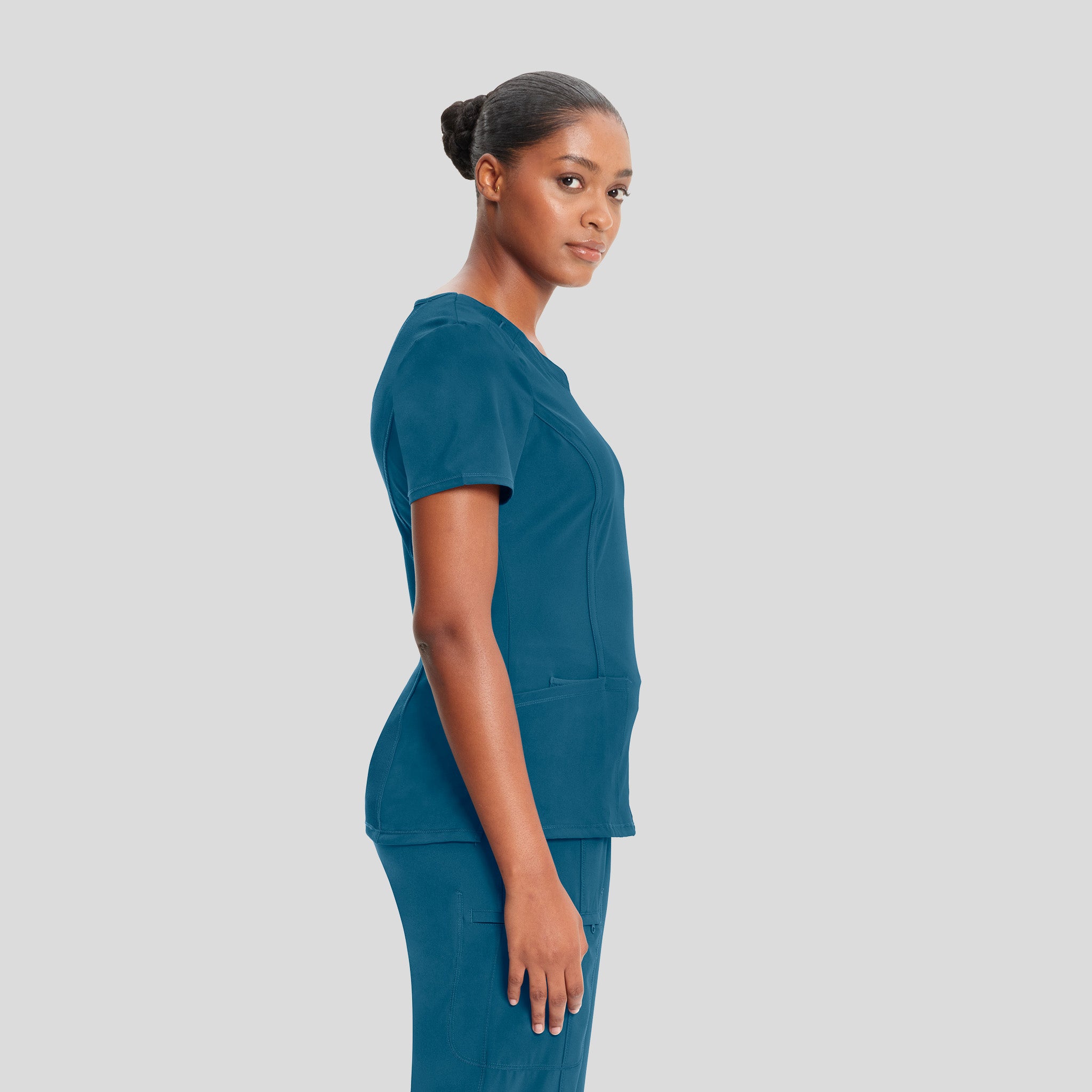 Women's Round Neck Top | Caribbean