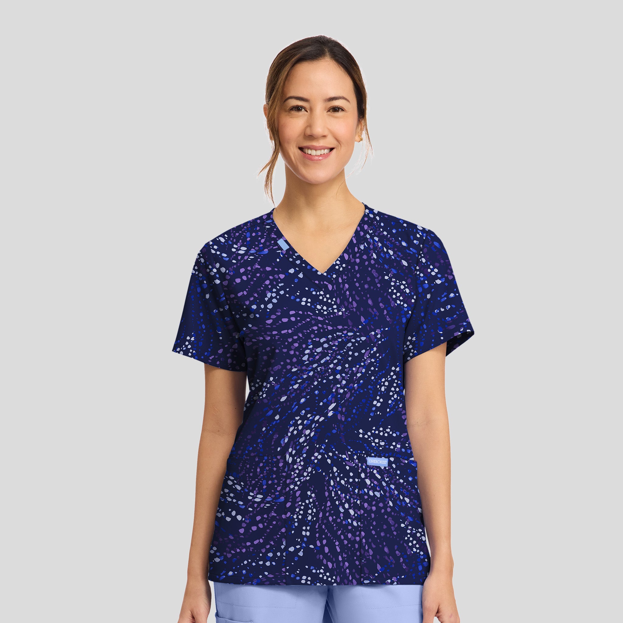 Women's Wild Specks Print Scrub Top