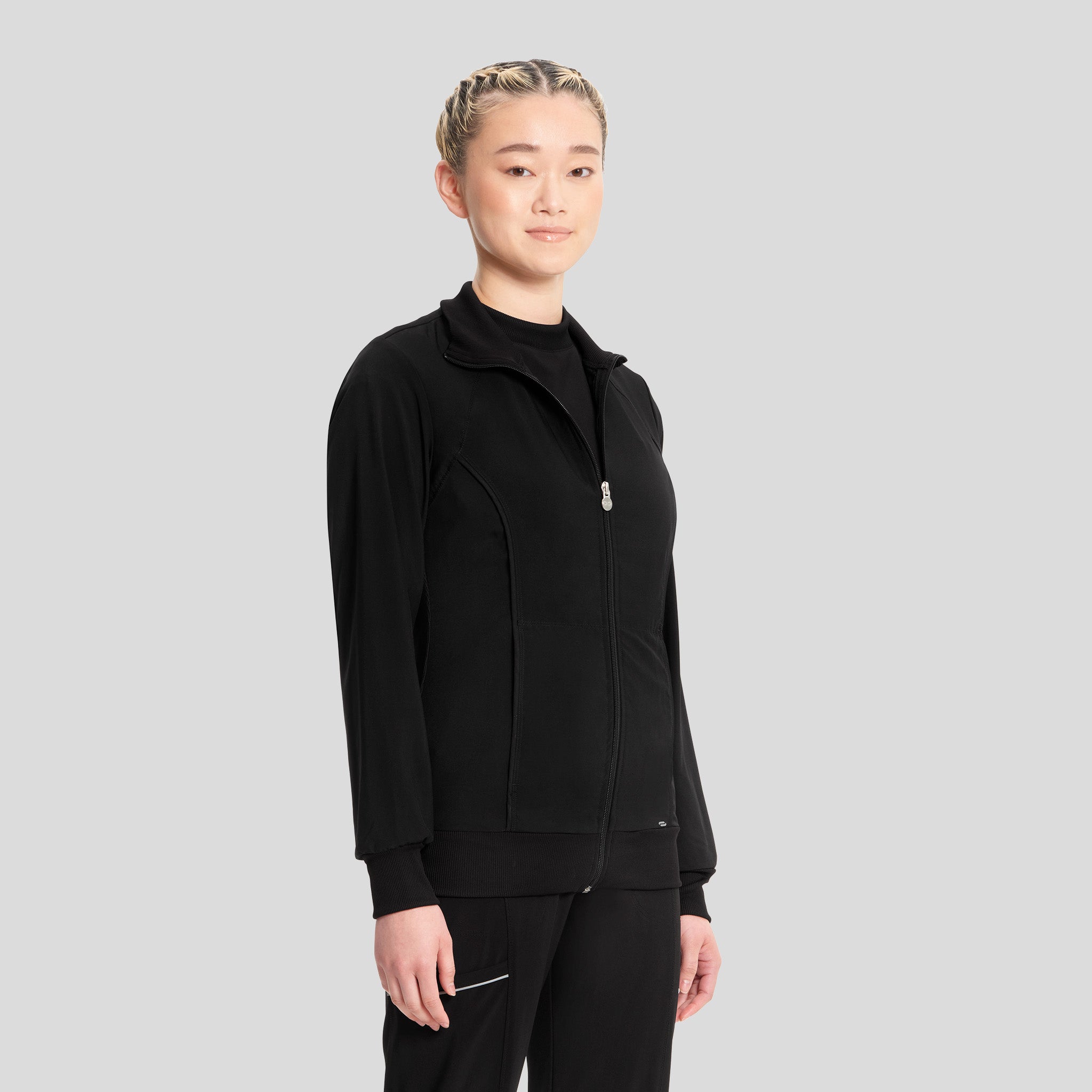 Women's Zip Front Warm-Up | Black