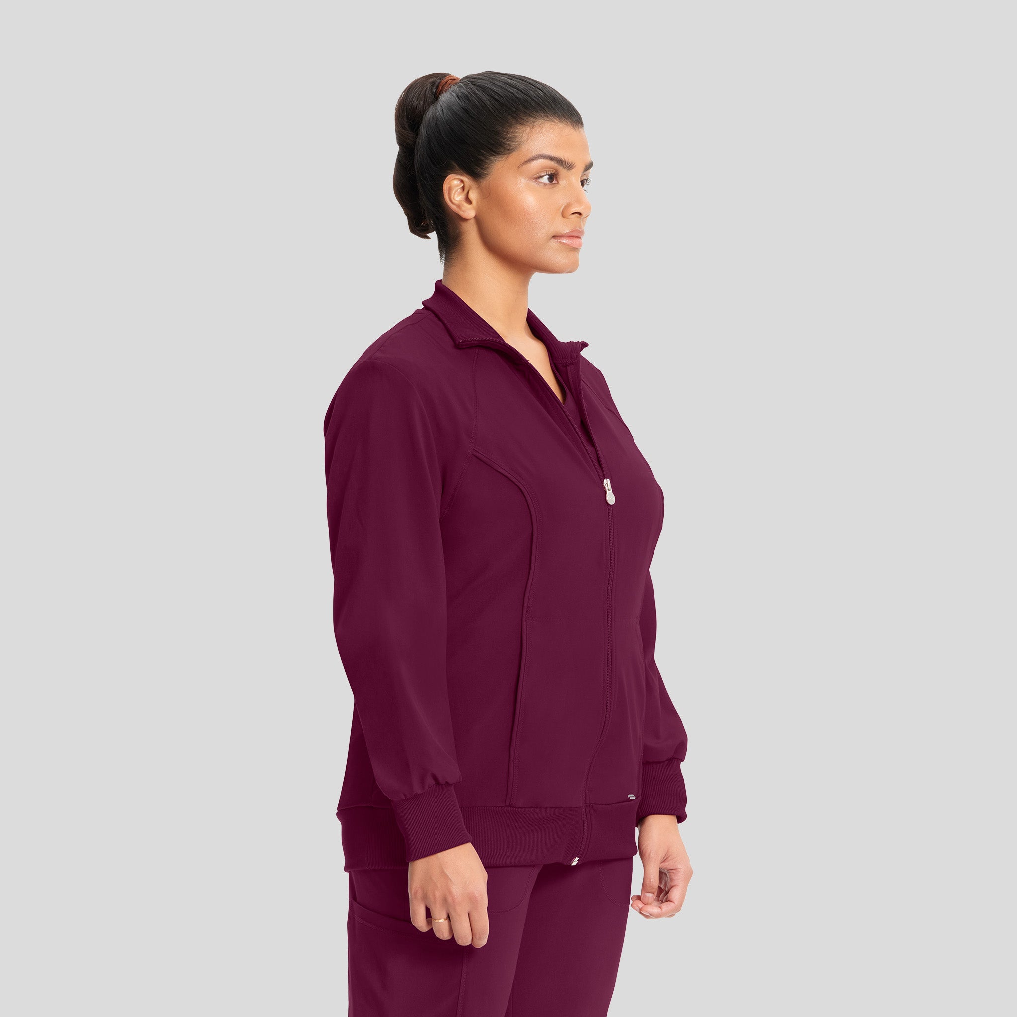 Women's Zip Front Warm-Up | Wine
