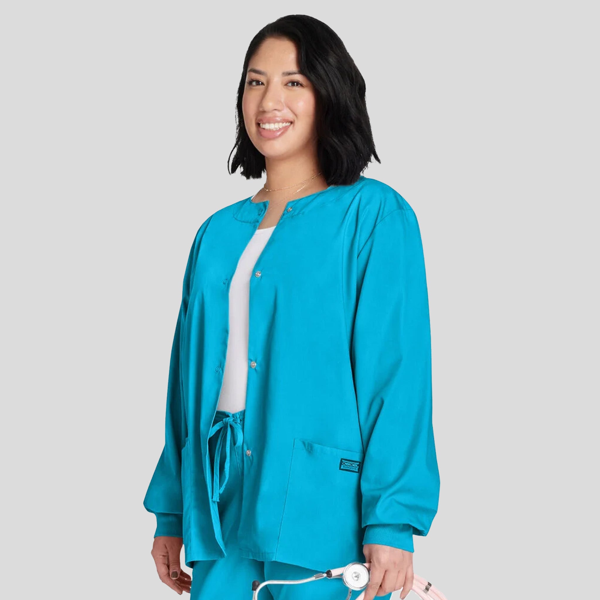 Women's Snap Front Jacket | Turquoise