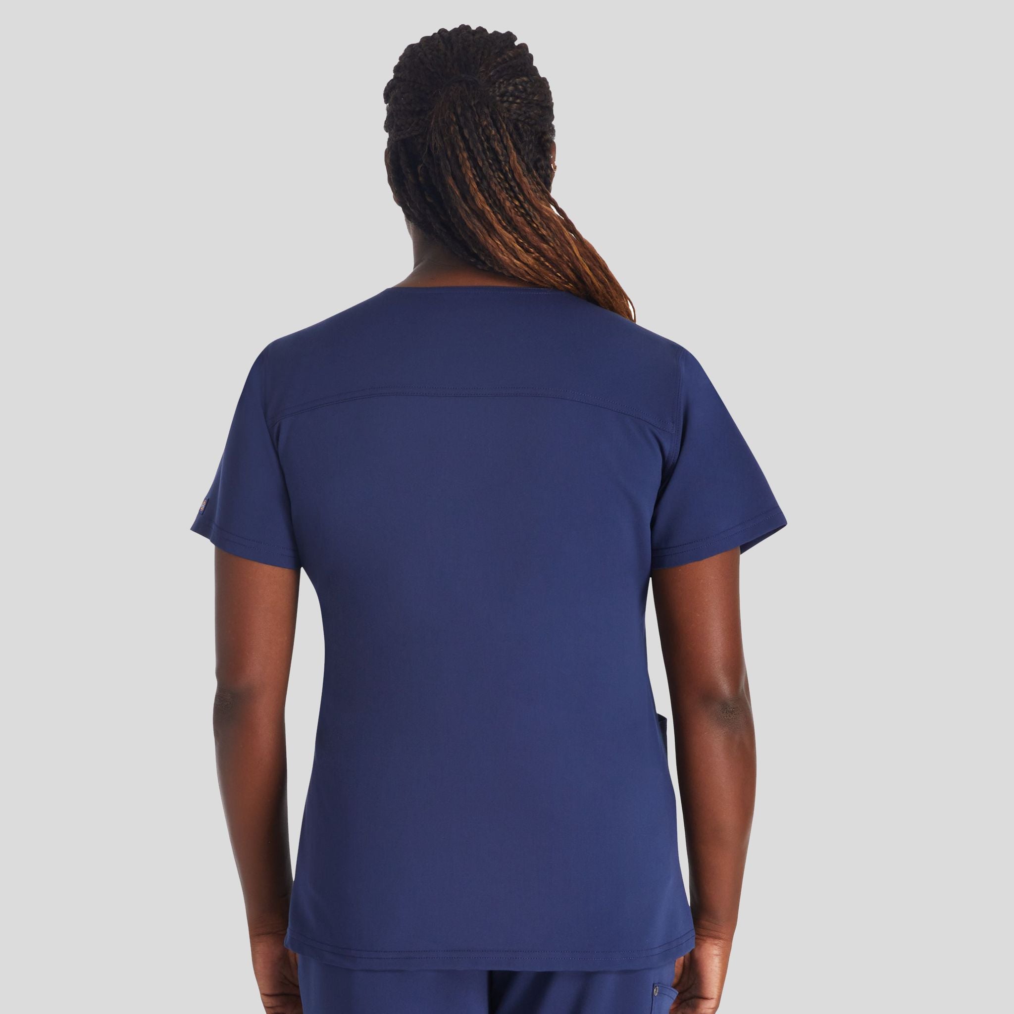 Women's V-Neck Scrub Top | Navy