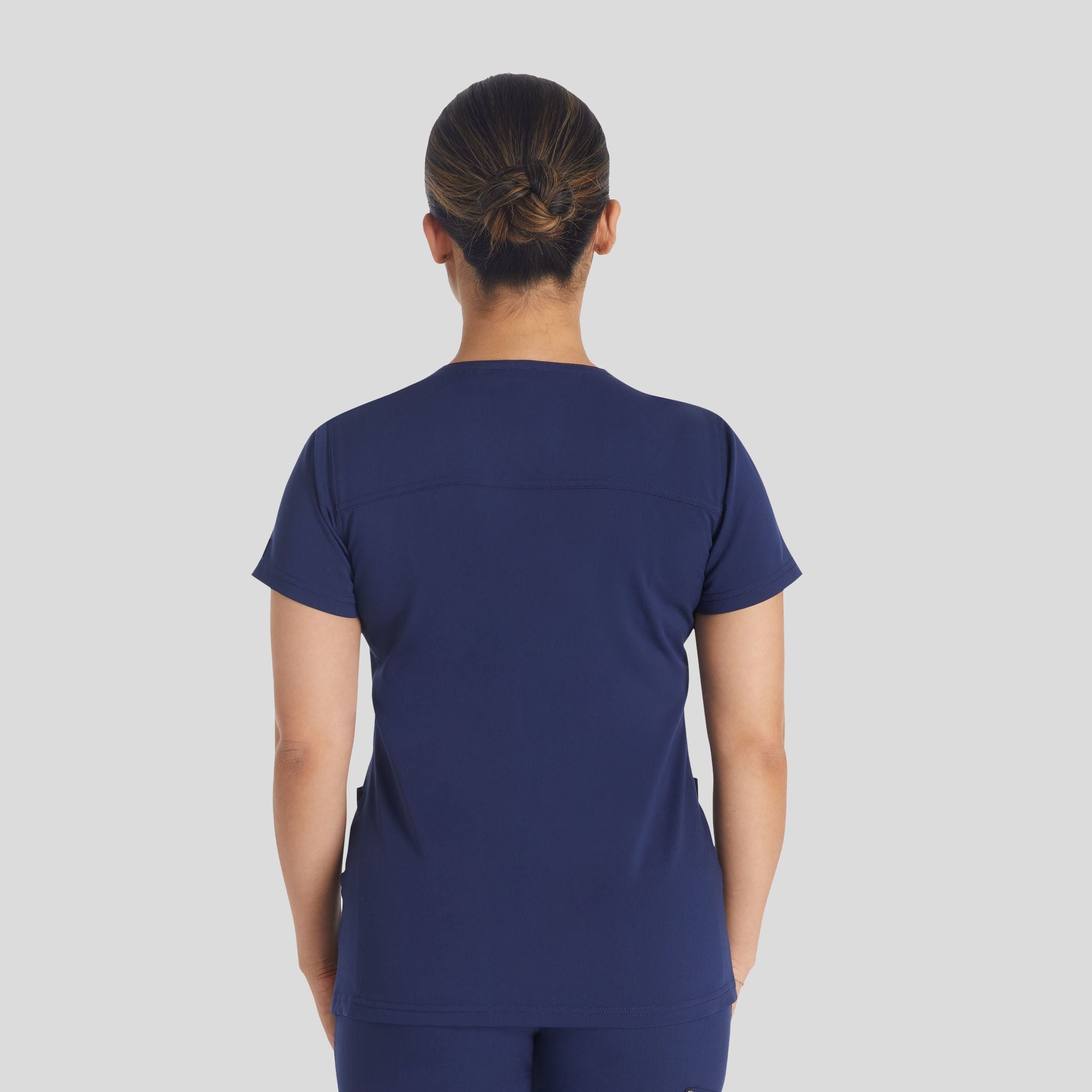 Women's V-Neck Scrub Top | Navy