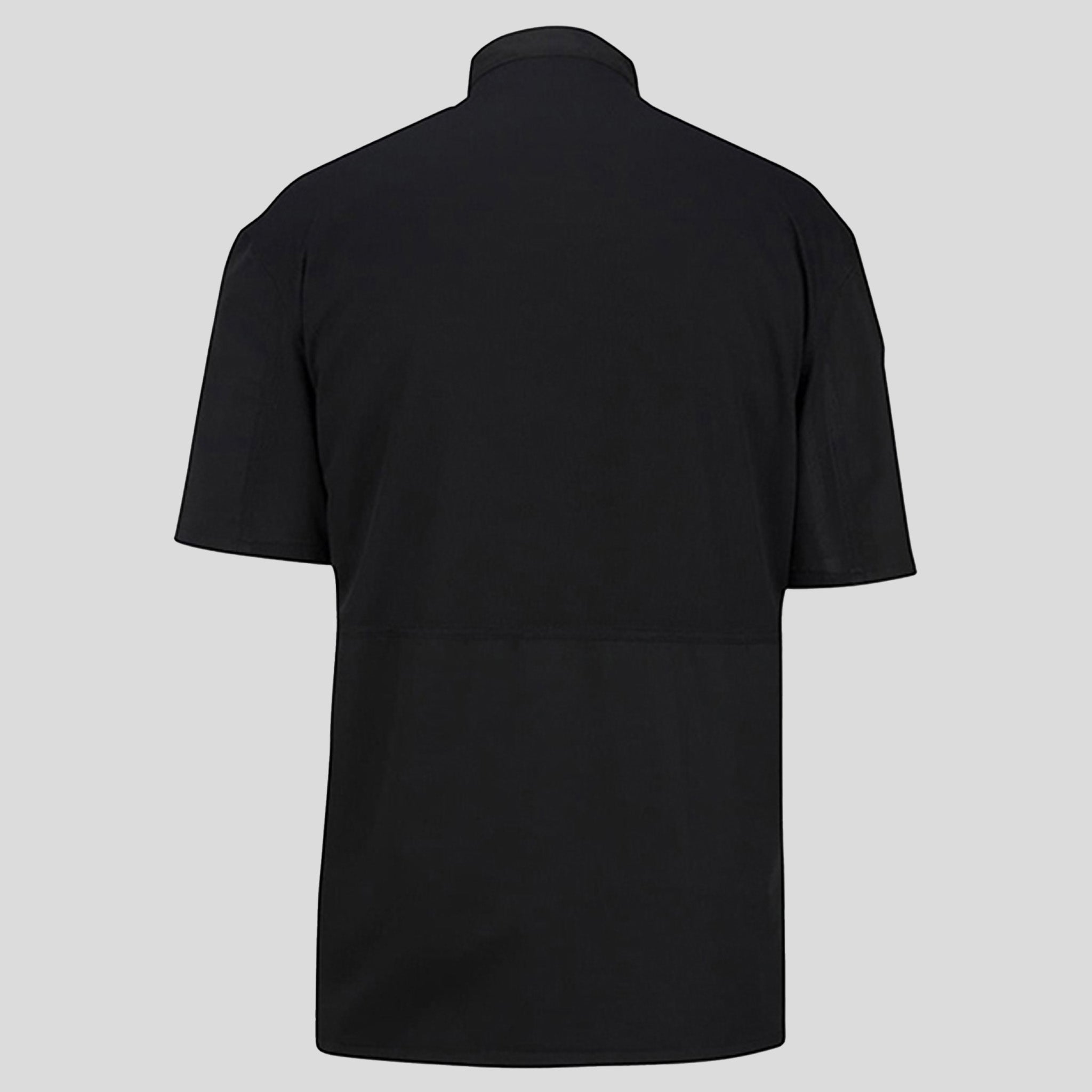 Mesh Back Chef Coat - 10 Buttons | Black