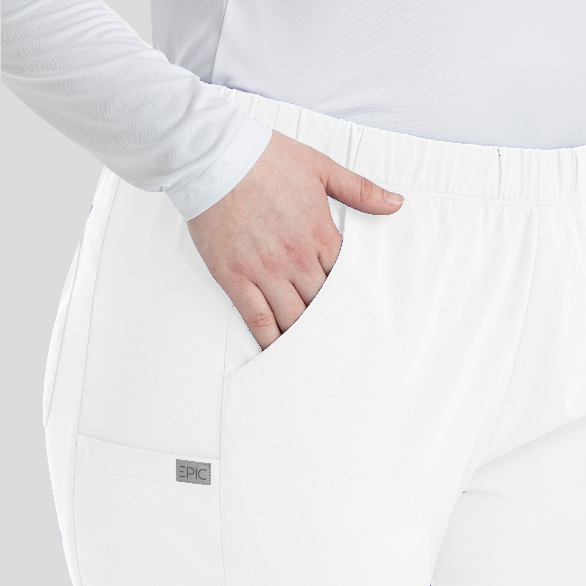 Women's Tapered Leg Pant | White