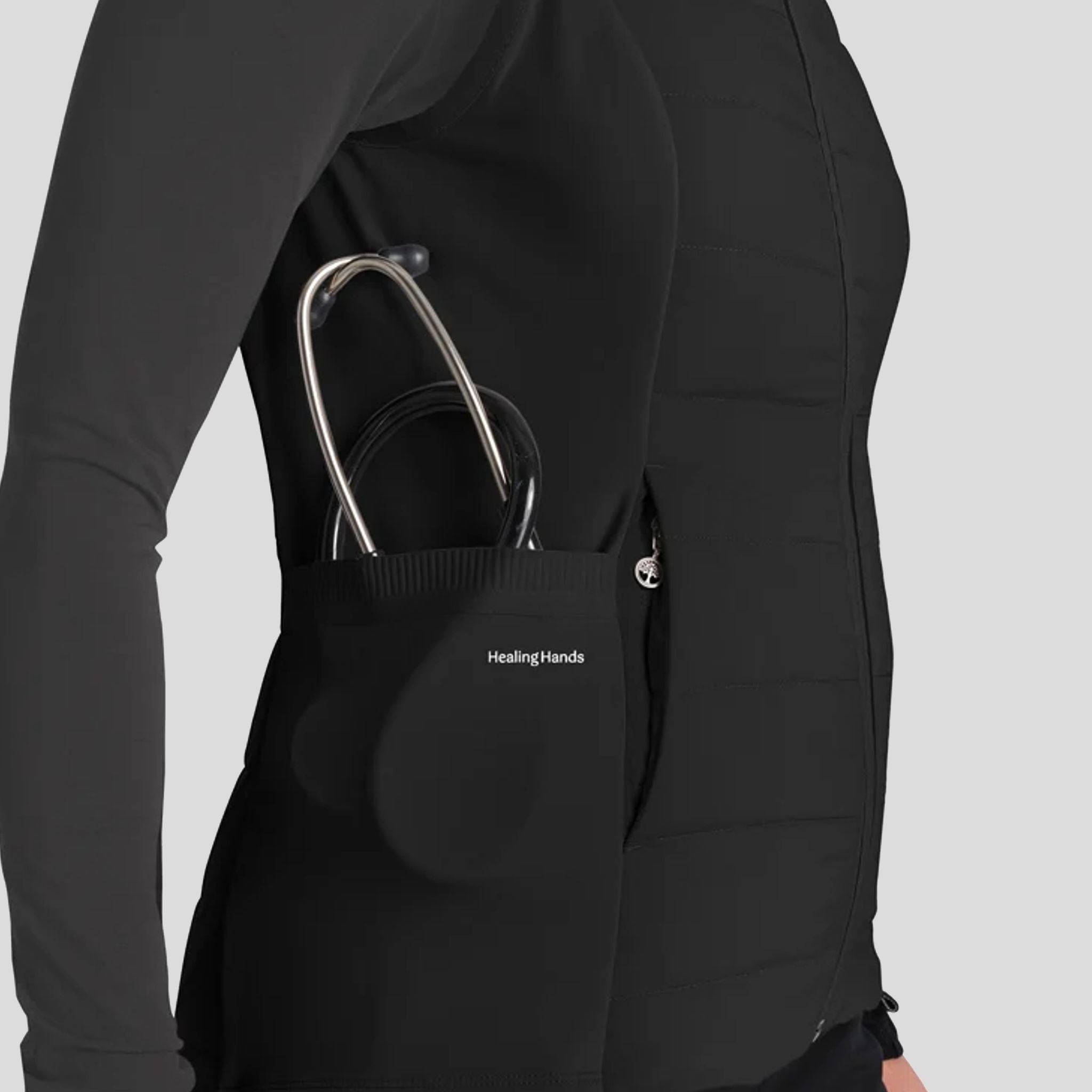 Khloe Sleeveless Jacket | Black