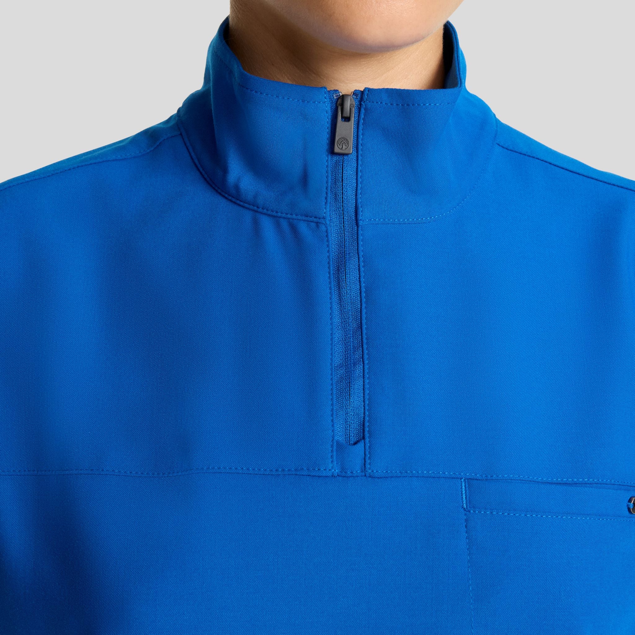 Women's Bella Quarter Zip Scrub Top | Royal