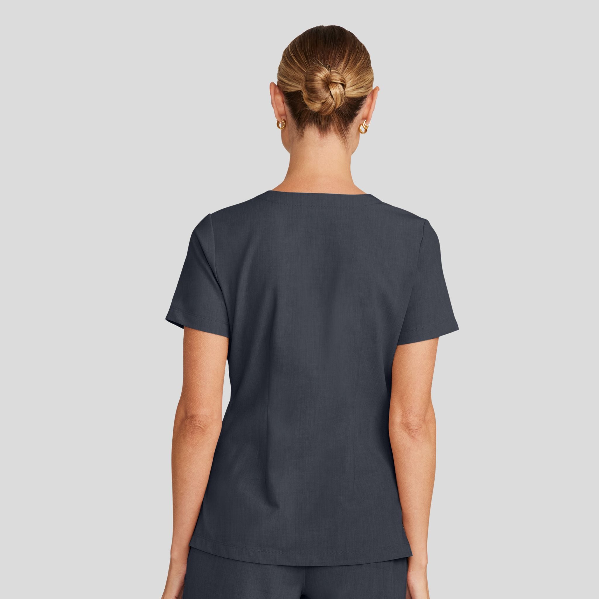 Women's Billie V-Neck Scrub Top | Pewter