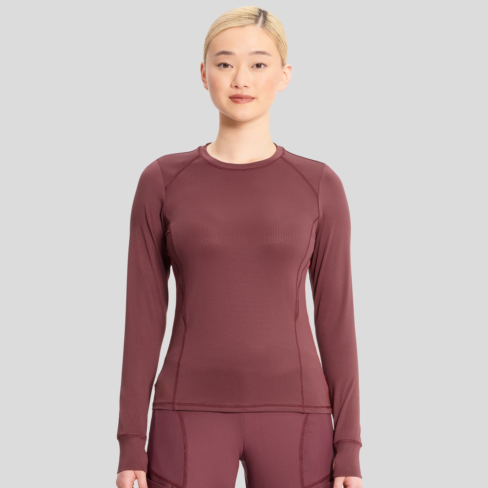 Long Sleeve Performance Underscrub | Plum Velvet