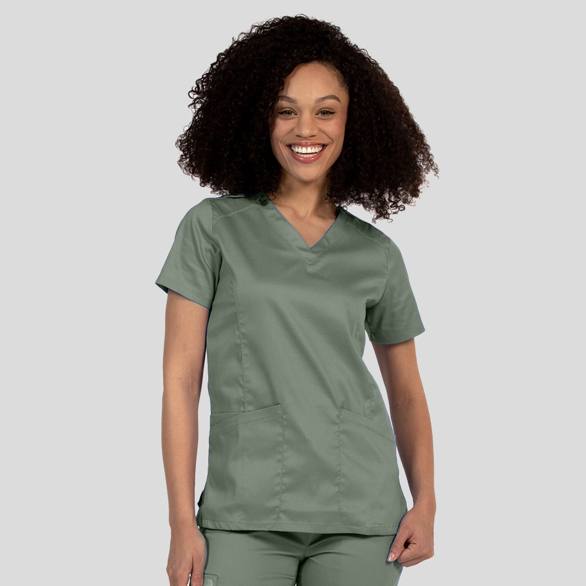 Womenβs V-Neck Top | Olive