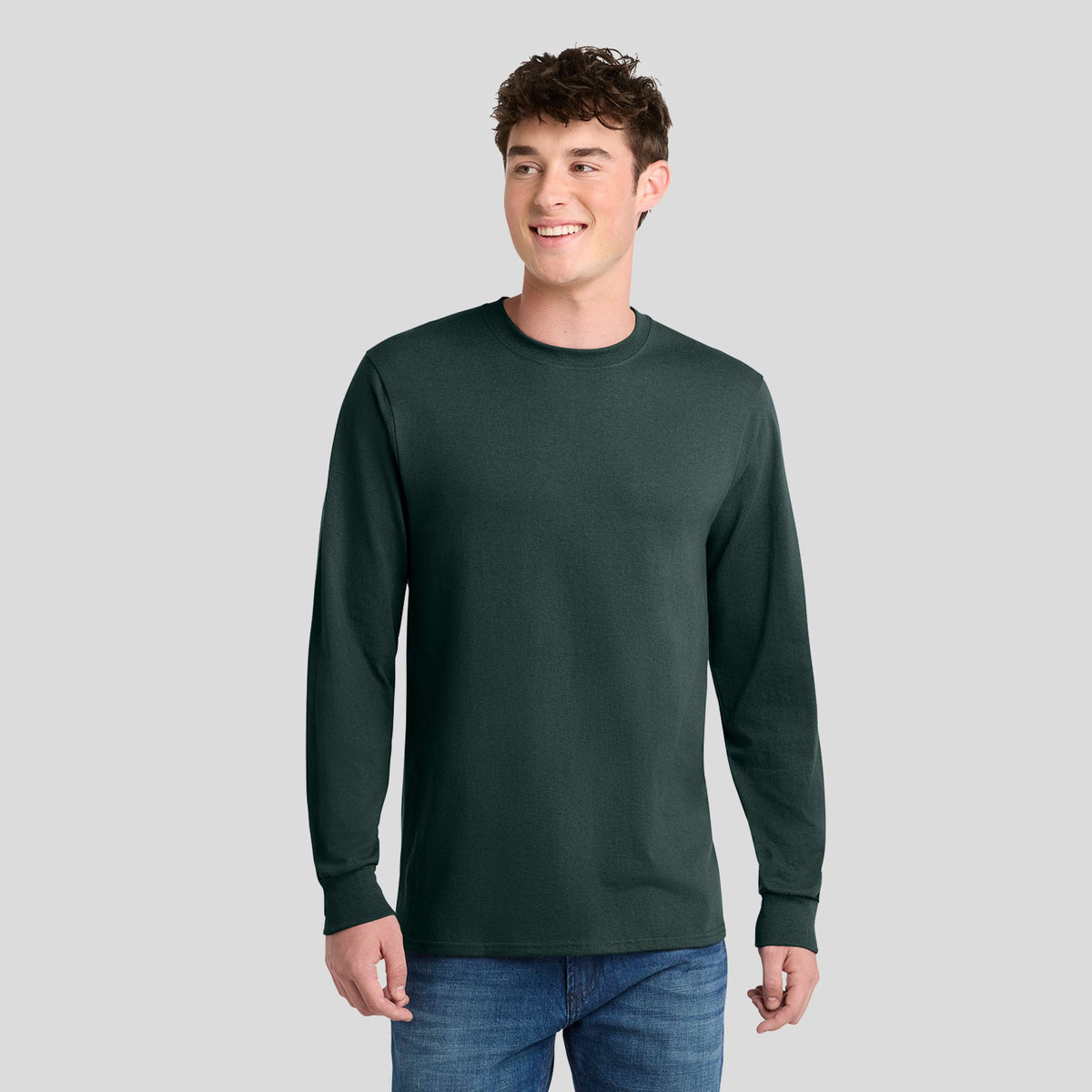 Long Sleeve Core Blend Tee | Dark Green