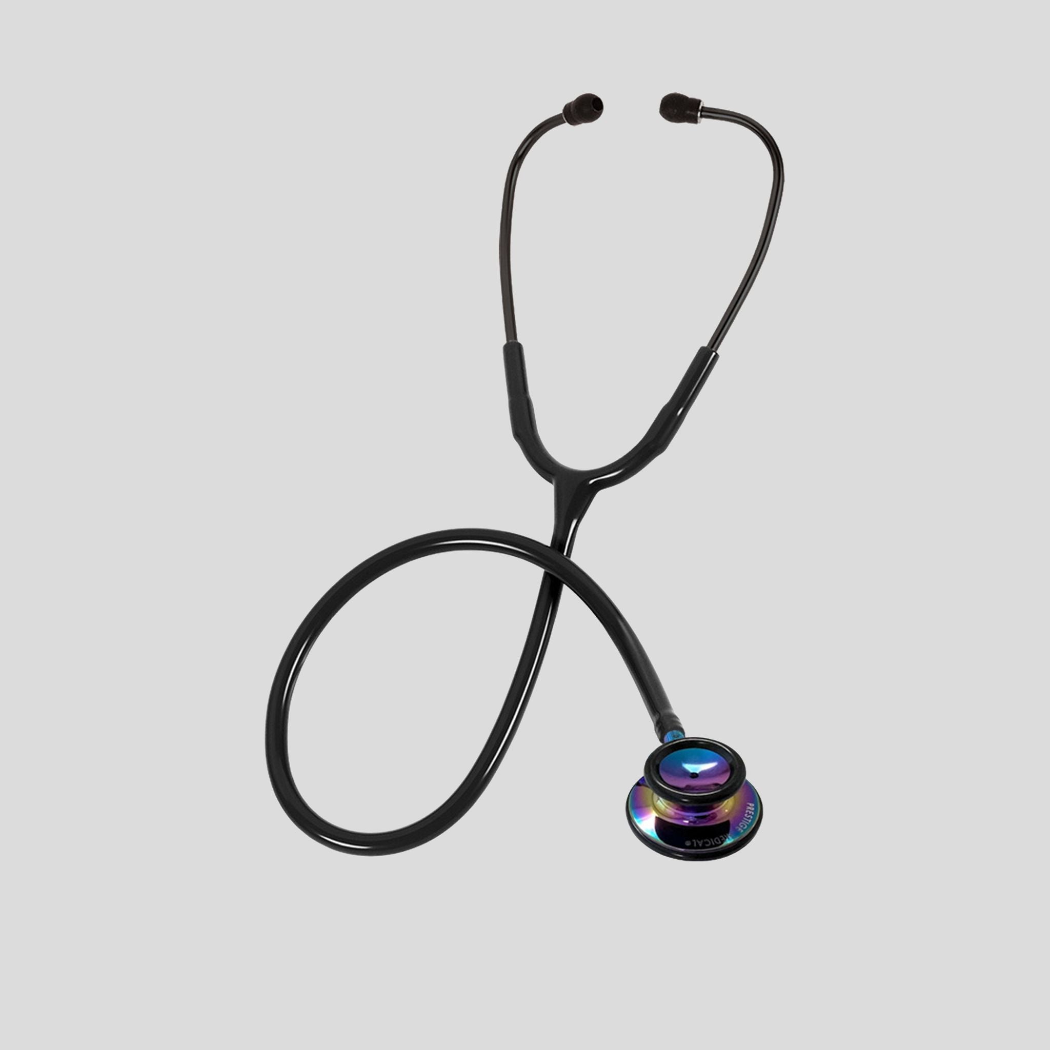 Clinical Liteβ’ Stethoscope | Rainbow Stealth Black