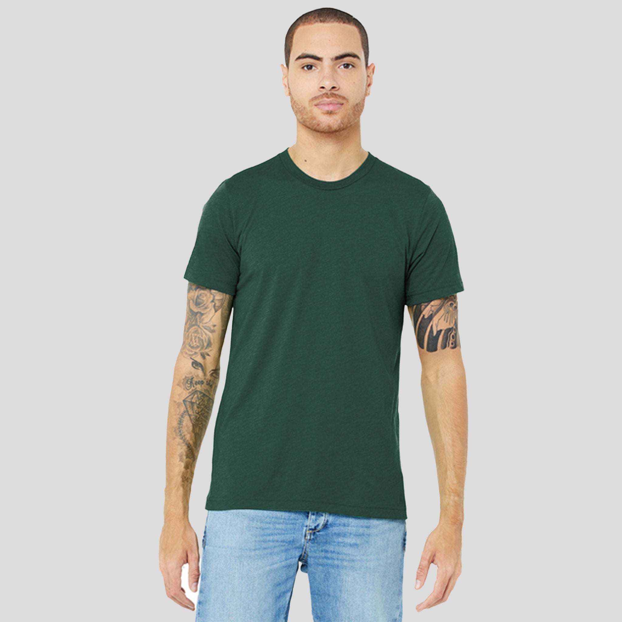 Unisex Triblend Short Sleeve Tee | Solid Forest Triblend