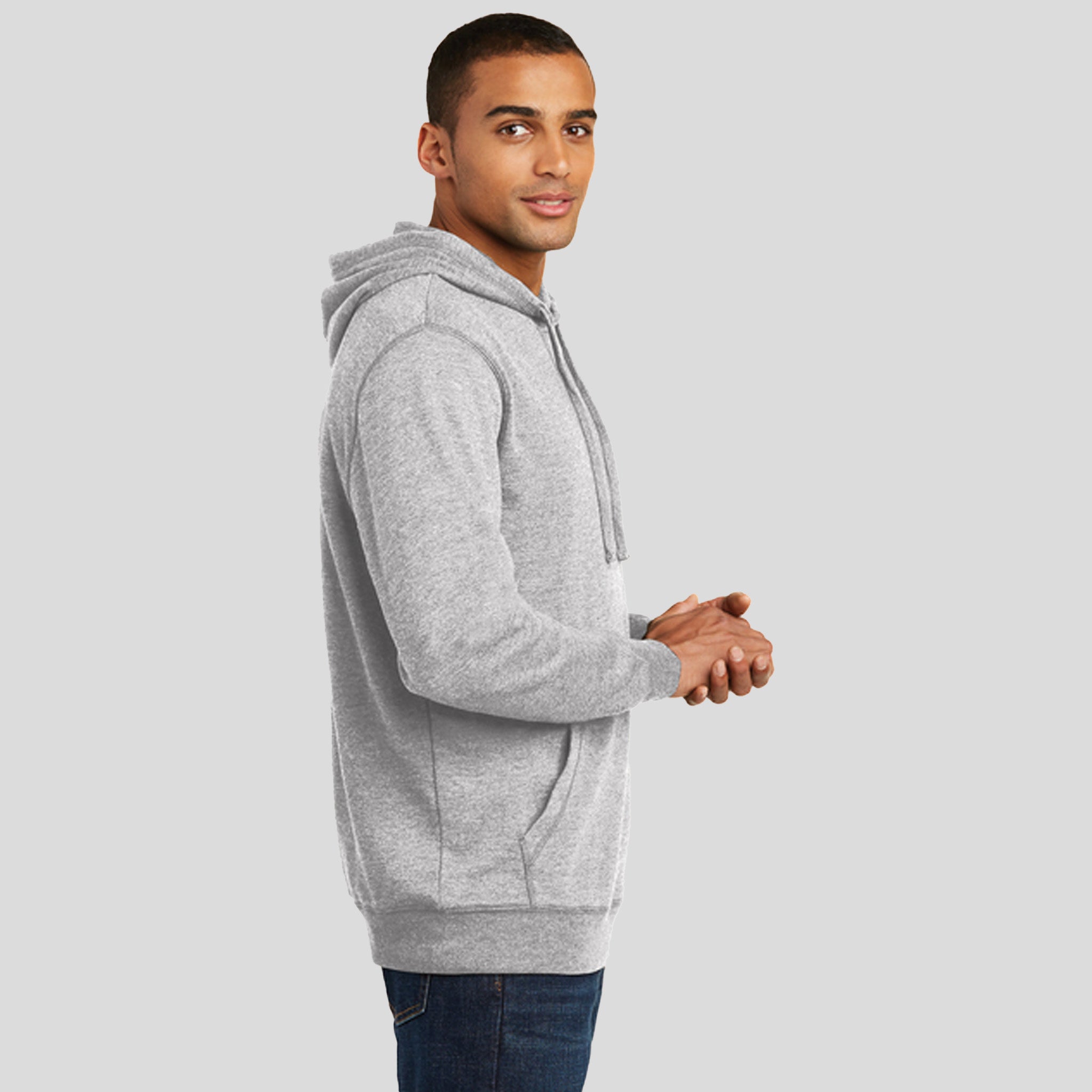 Lightweight Fleece Hoodie | Heathered Grey