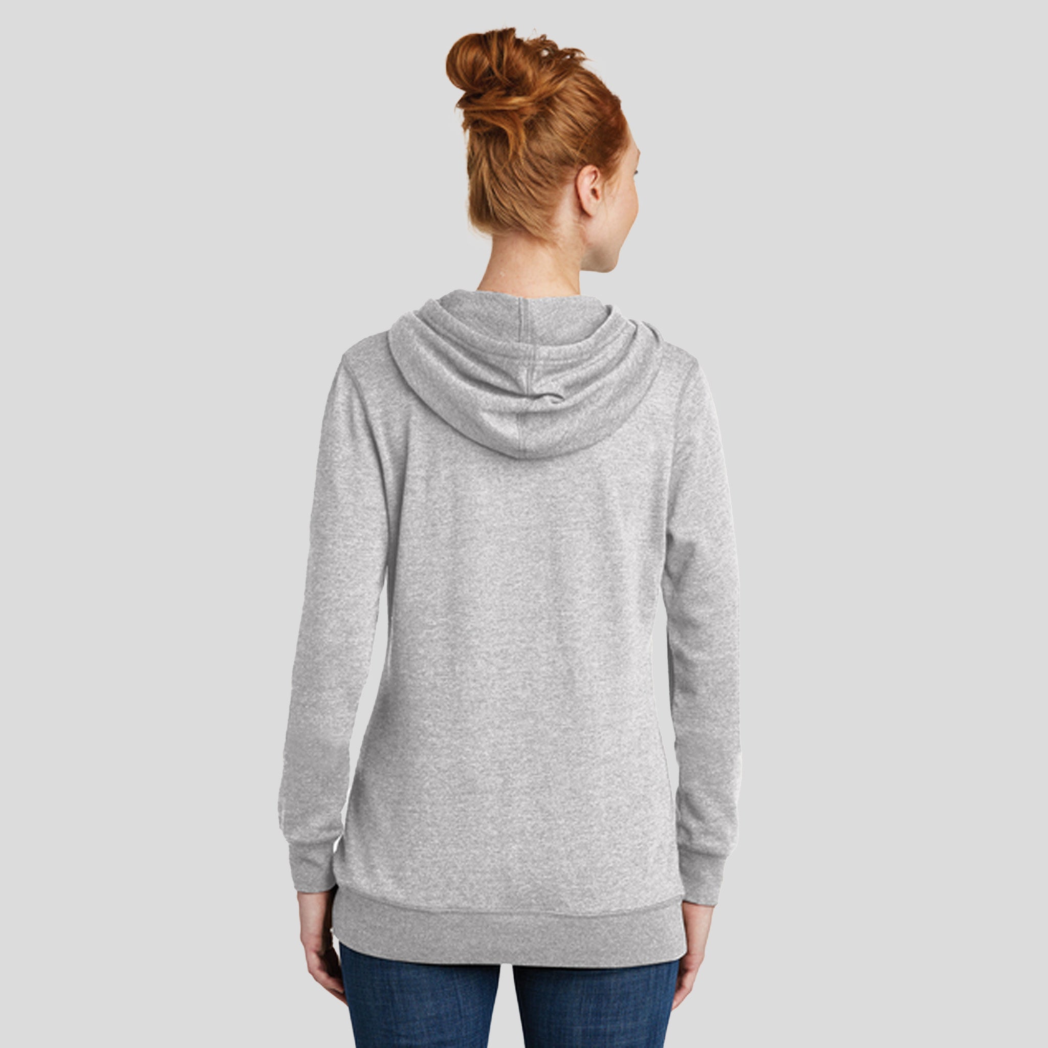 Womenβs Lightweight Fleece Hoodie | Heathered Grey