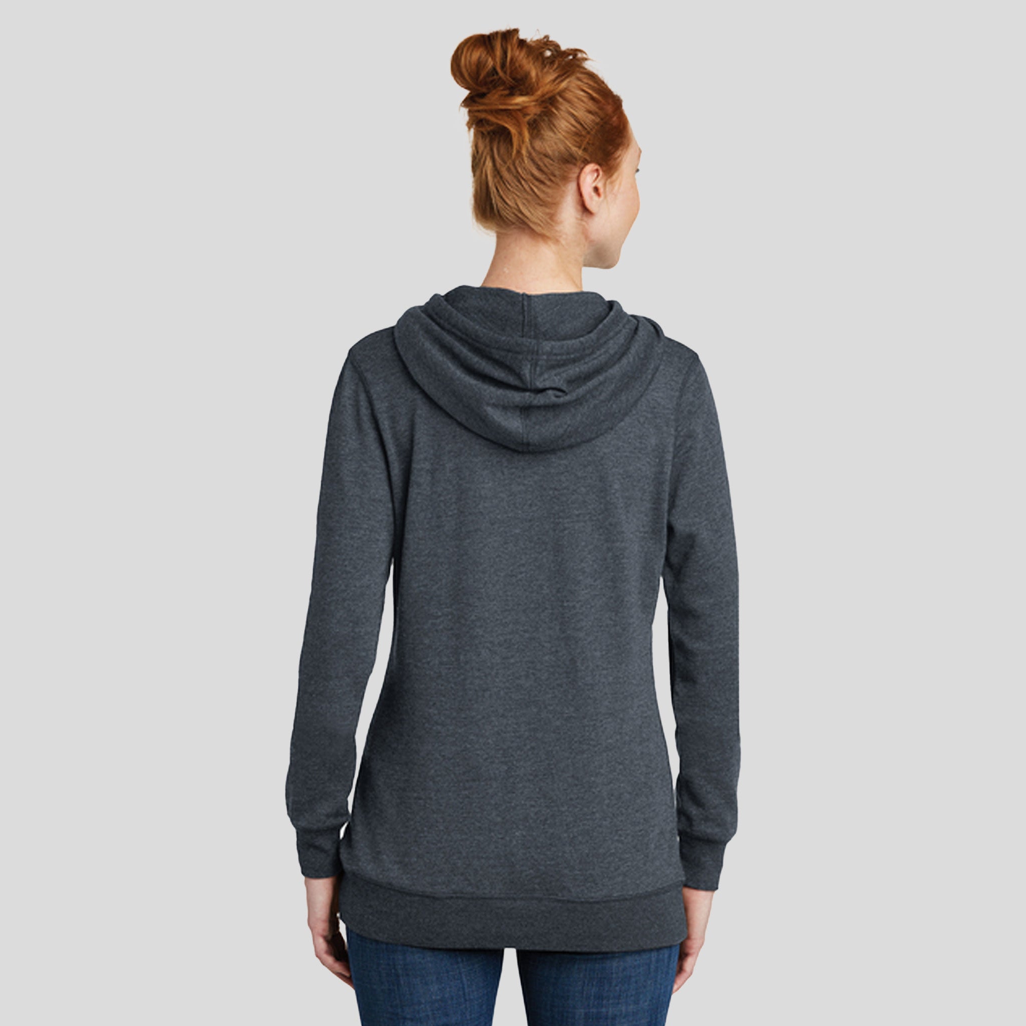 Womenβs Lightweight Fleece Hoodie | Heathered Navy