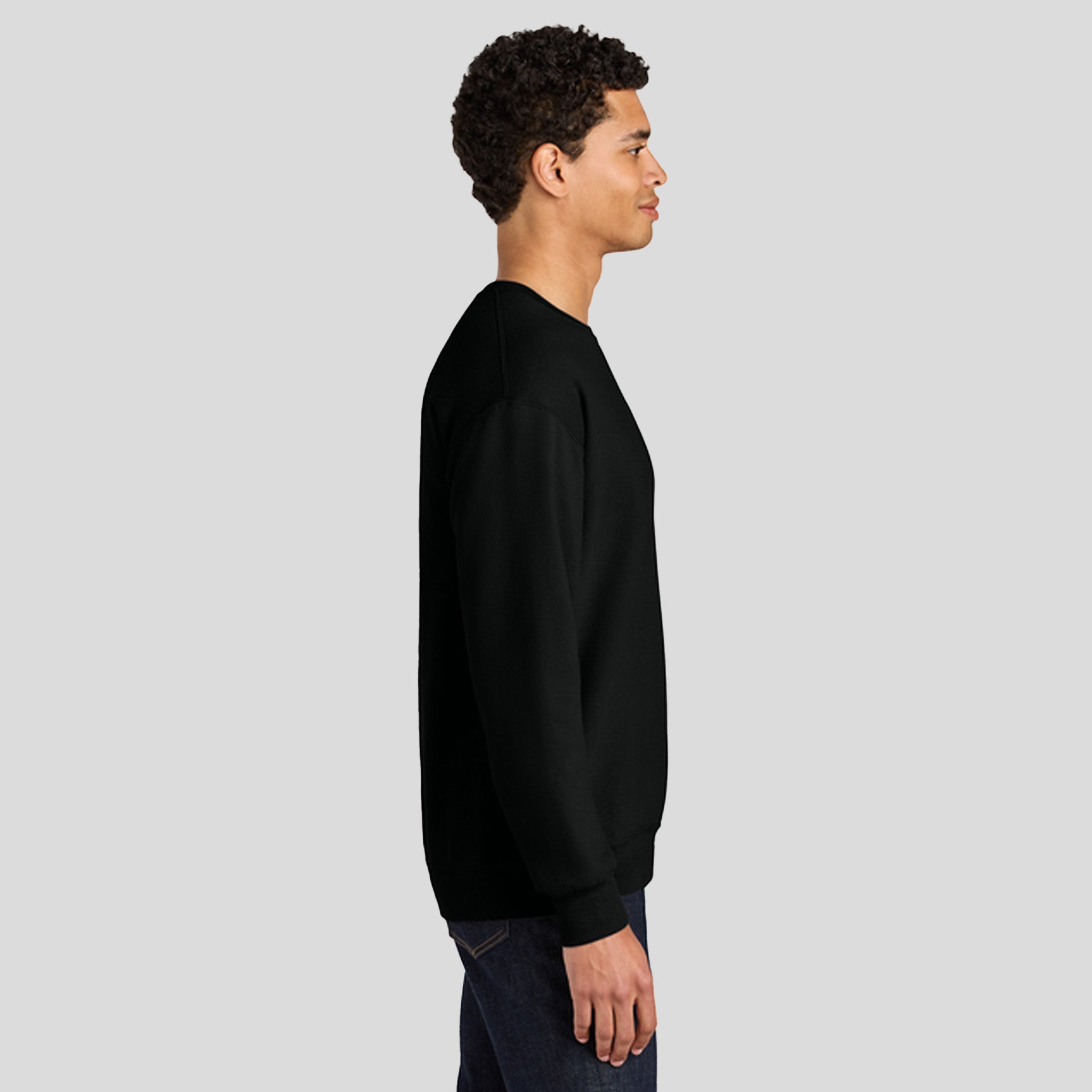 Ultimateβ’ Unisex CVC Ring Spun Crewneck Sweatshirt | Black Ink