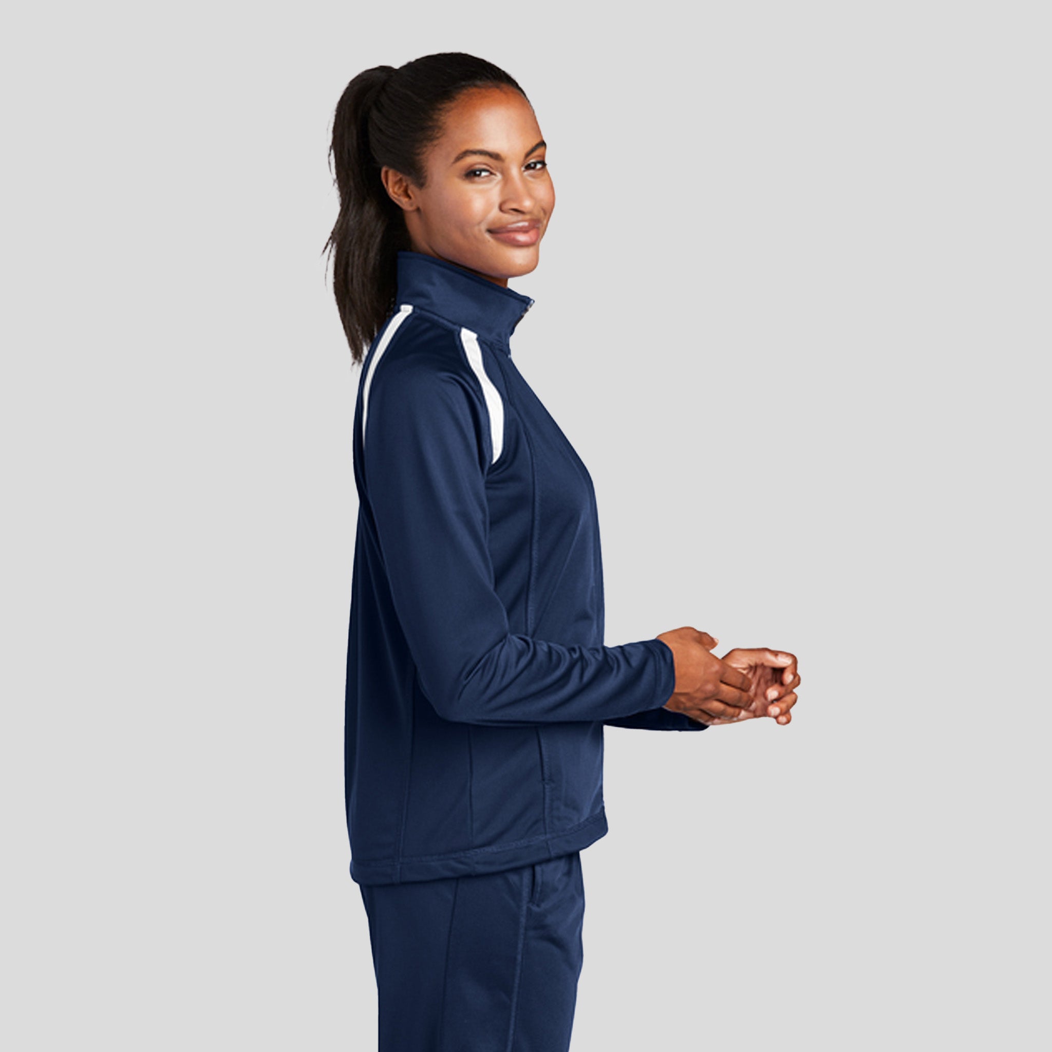 Women's Tricot Track Jacket | True Navy/White