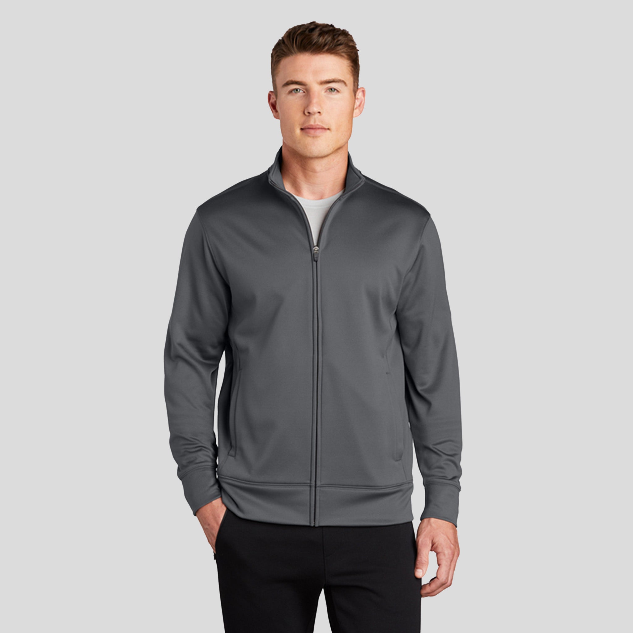 Sport-Wickยฎ Fleece Full-Zip Jacket | Dark Smoke Grey