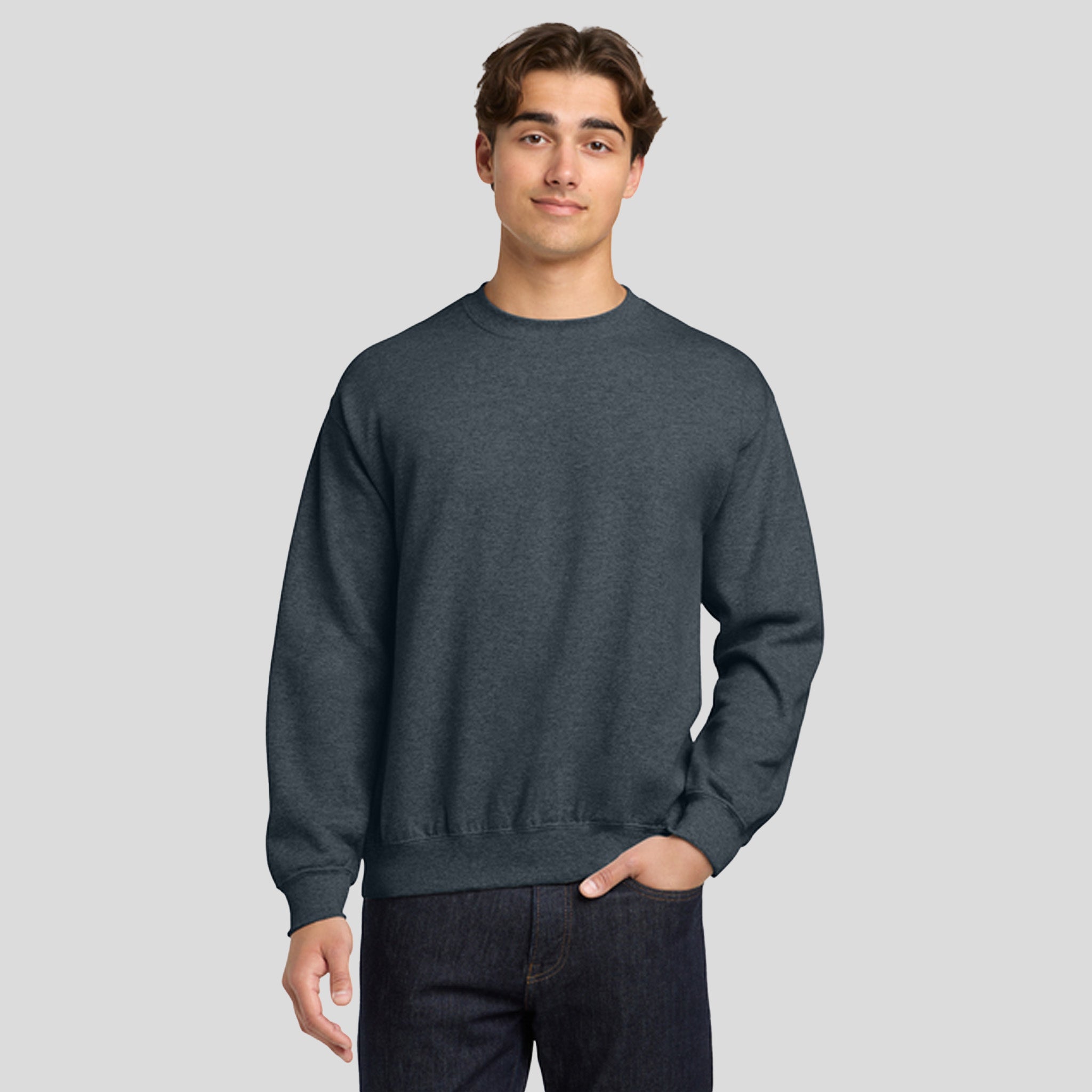 Heavy Blendβ’ Crewneck Sweatshirt | Dark Heather