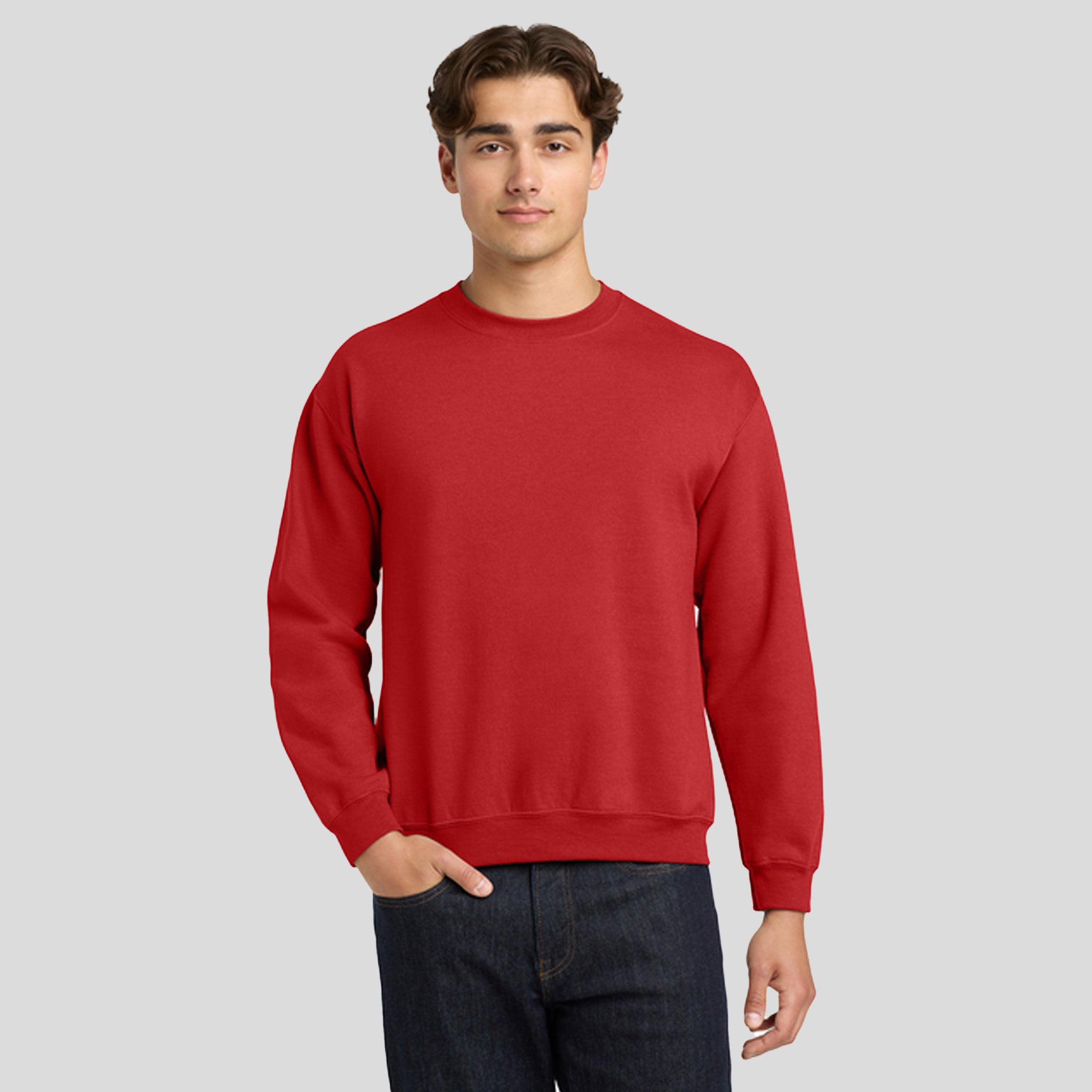 Heavy Blendβ’ Crewneck Sweatshirt | Red