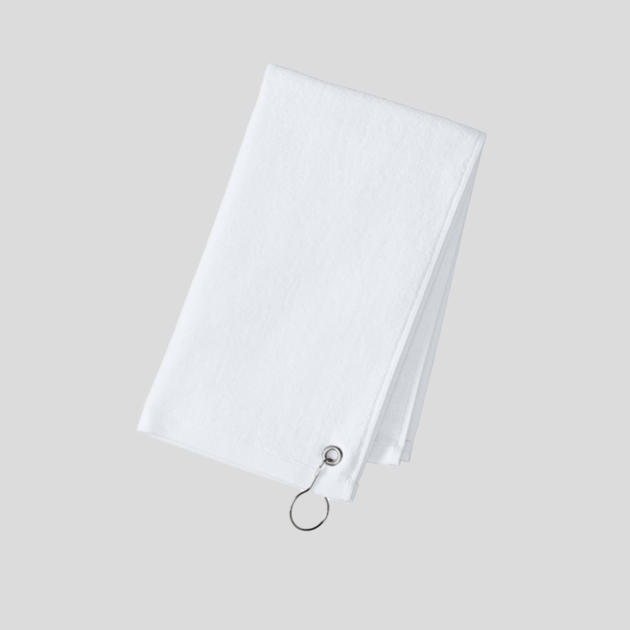 Grommeted Golf Towel | White