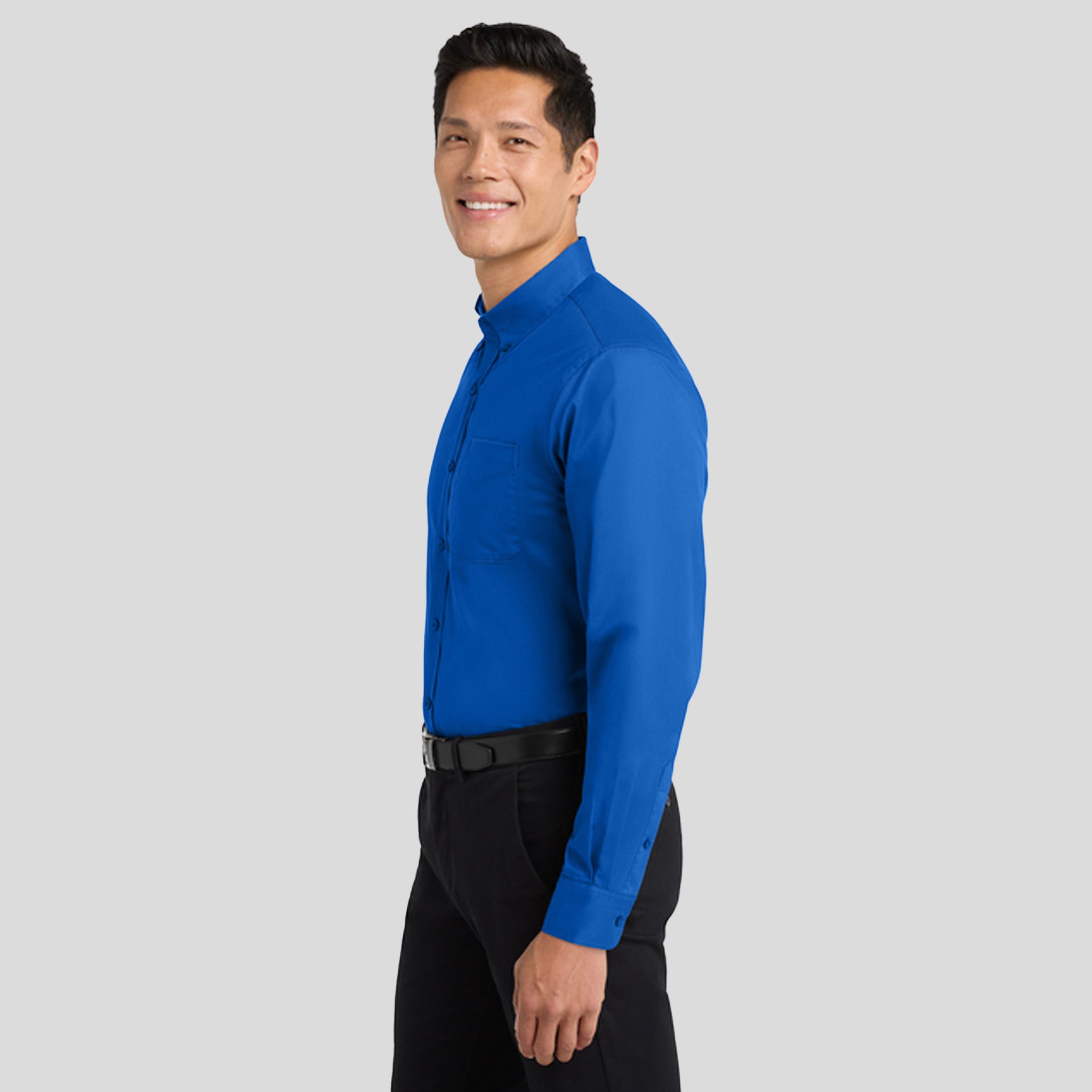 Long Sleeve Easy Care Shirt | Strong Blue