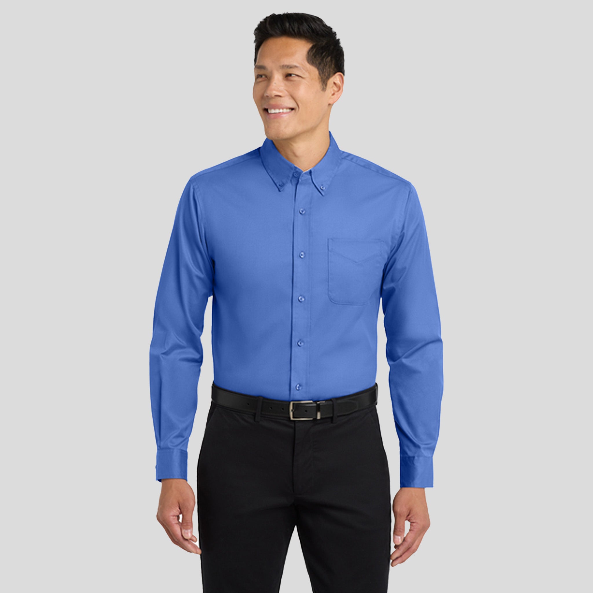 Long Sleeve Easy Care Shirt | Ultramarine Blue
