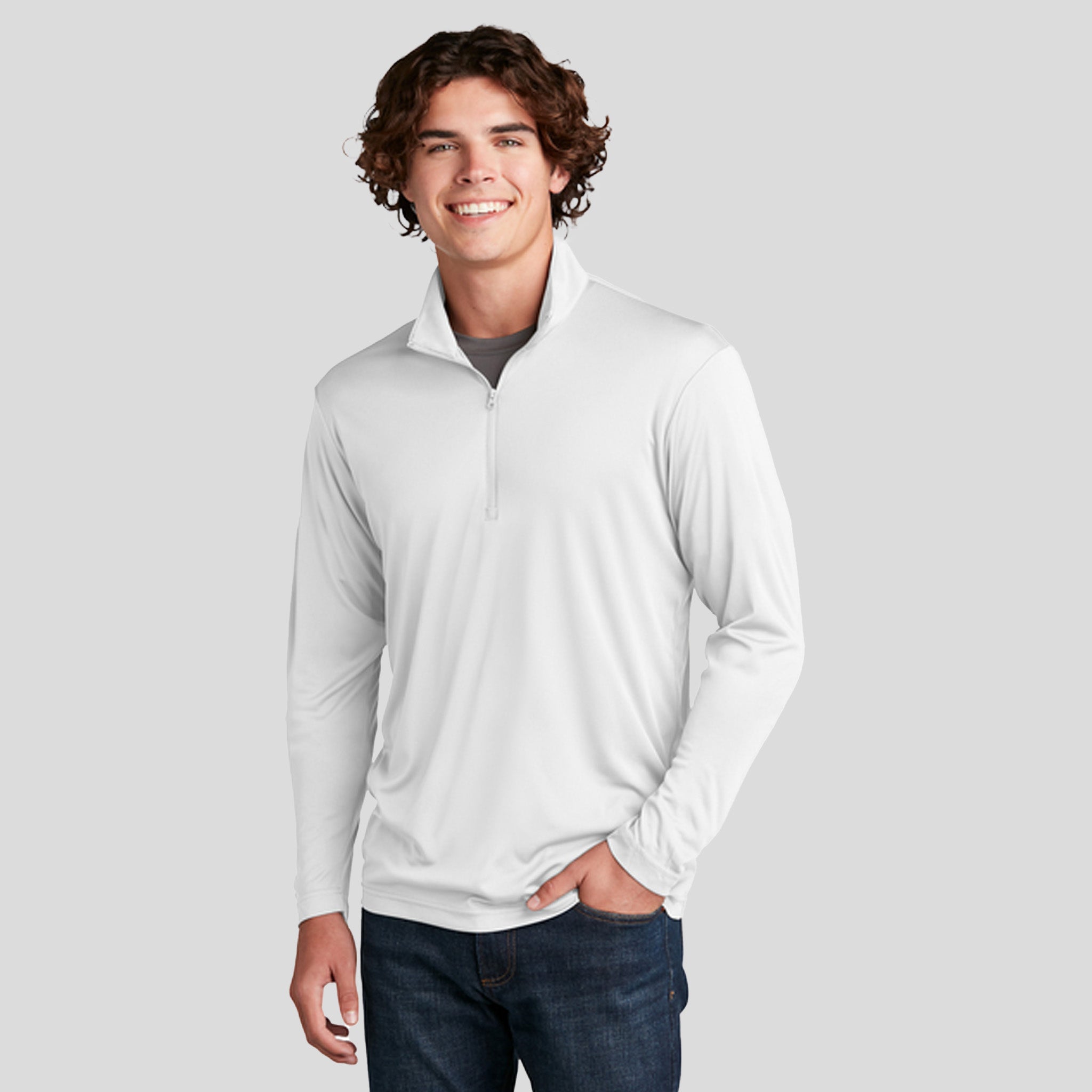 PosiCharge® Competitor™ 1/4-Zip Pullover | White
