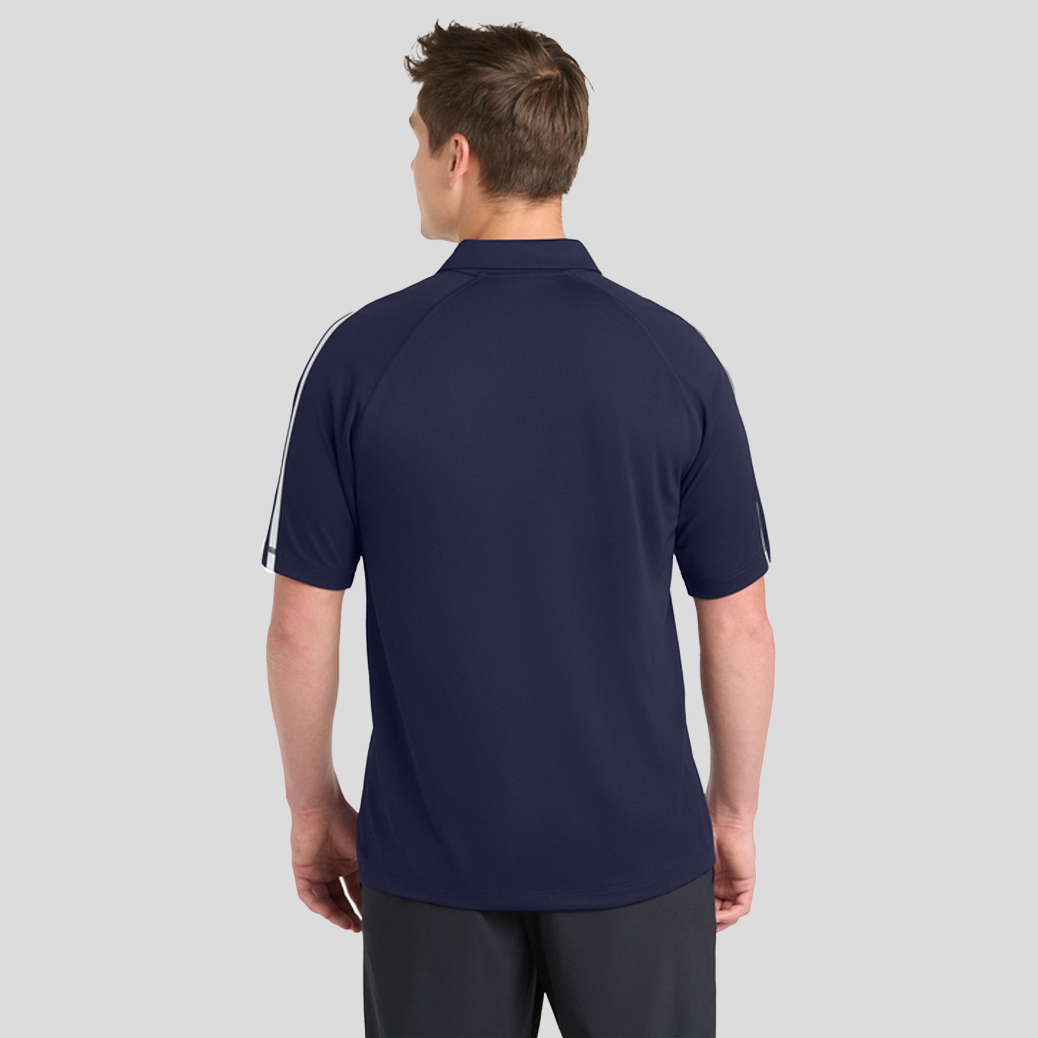 PosiChargeยฎ Micro-Mesh Colorblock Polo | Navy/White
