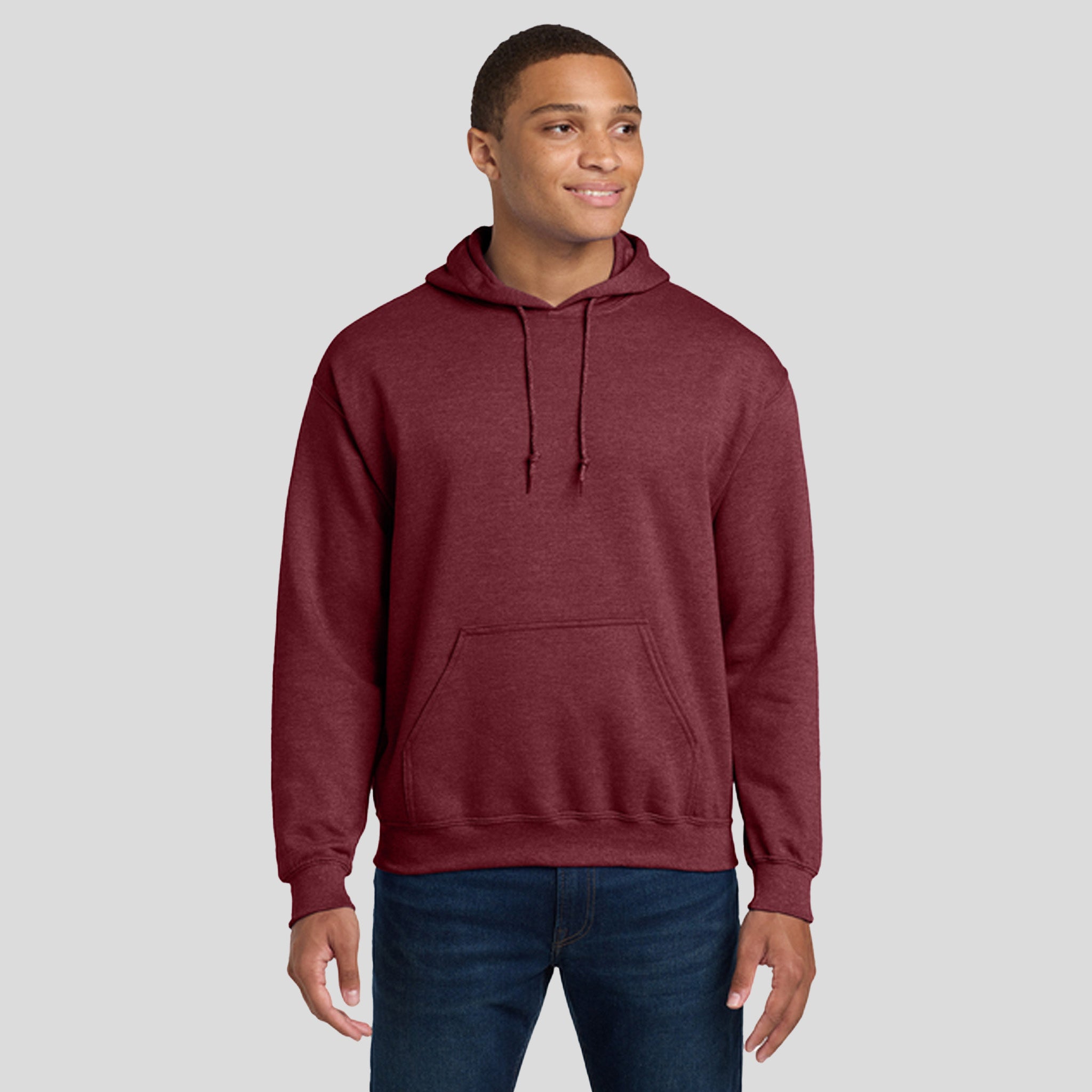 Heavy Blendβ’ Hooded Sweatshirt | Heather Dark Maroon