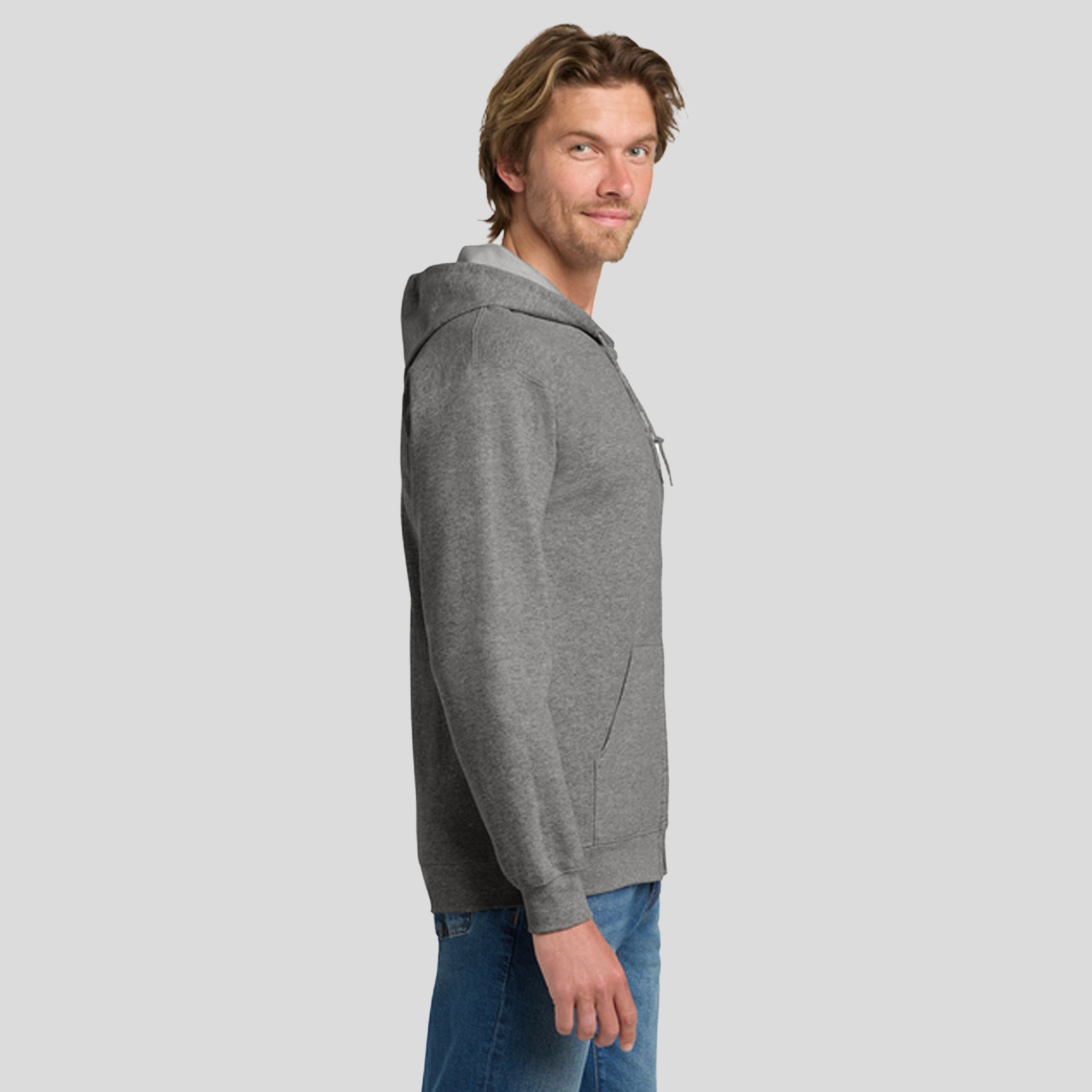 Heavy Blendβ’ Full-Zip Hooded Sweatshirt | Graphite Heather