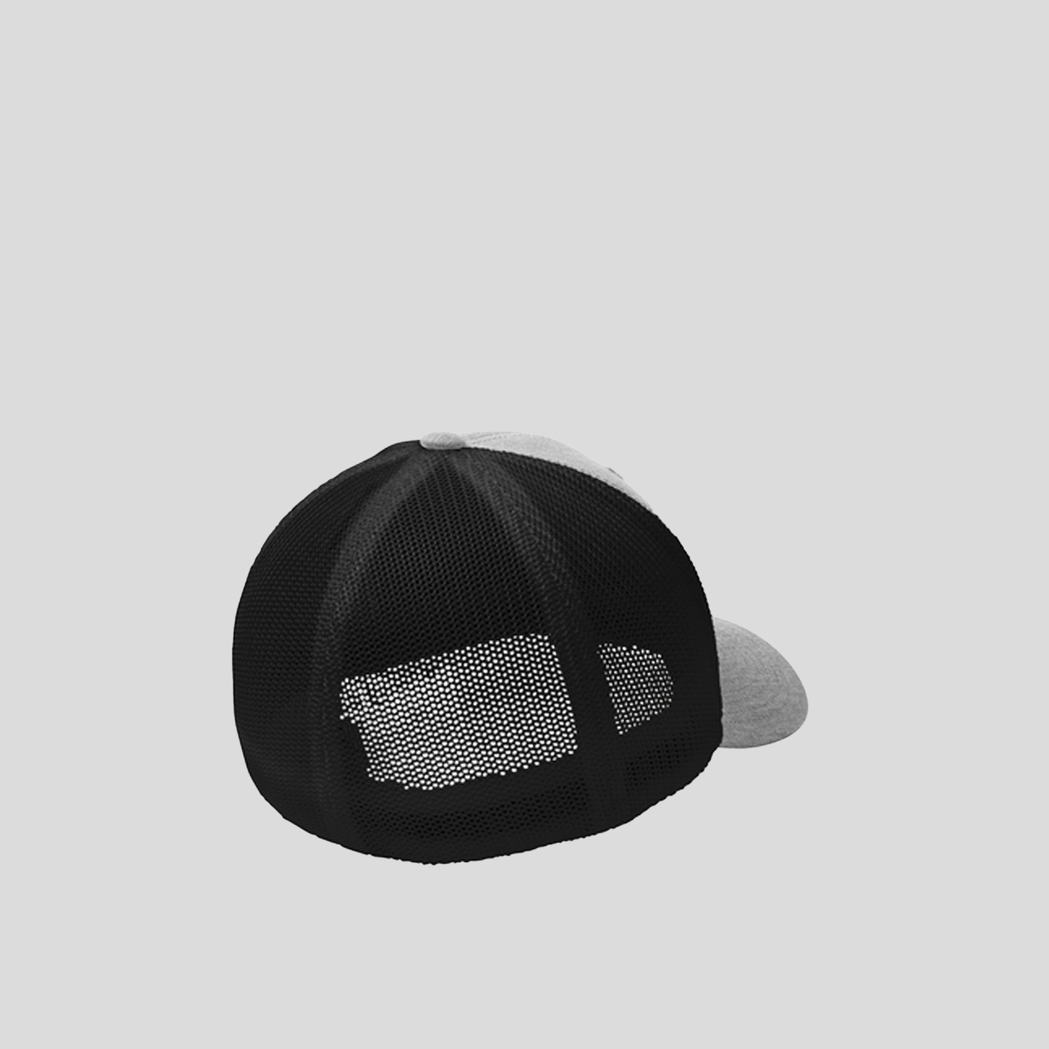 Flexfitยฎ Mesh Back Cap | Heather Grey/Black