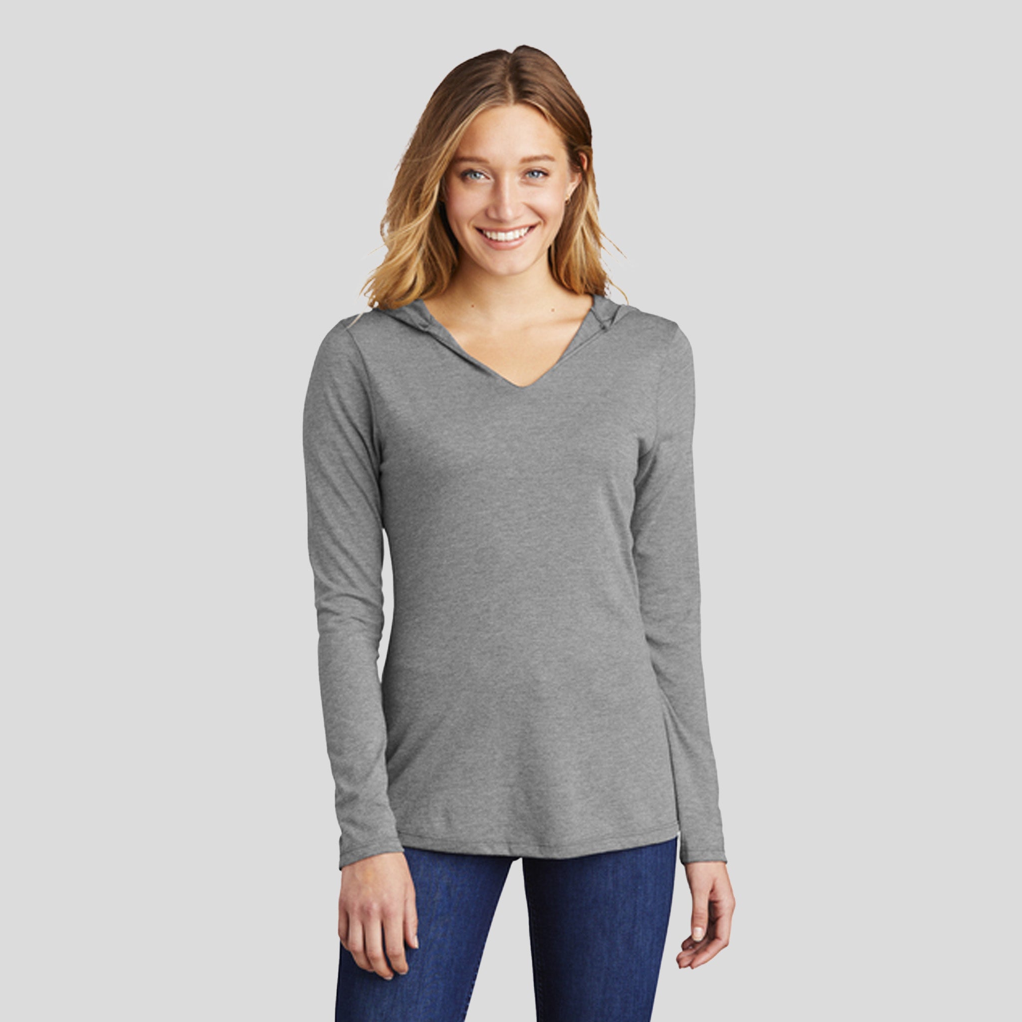 Womenโs Perfect Tri ยฎ Long Sleeve Hoodie | Grey Frost