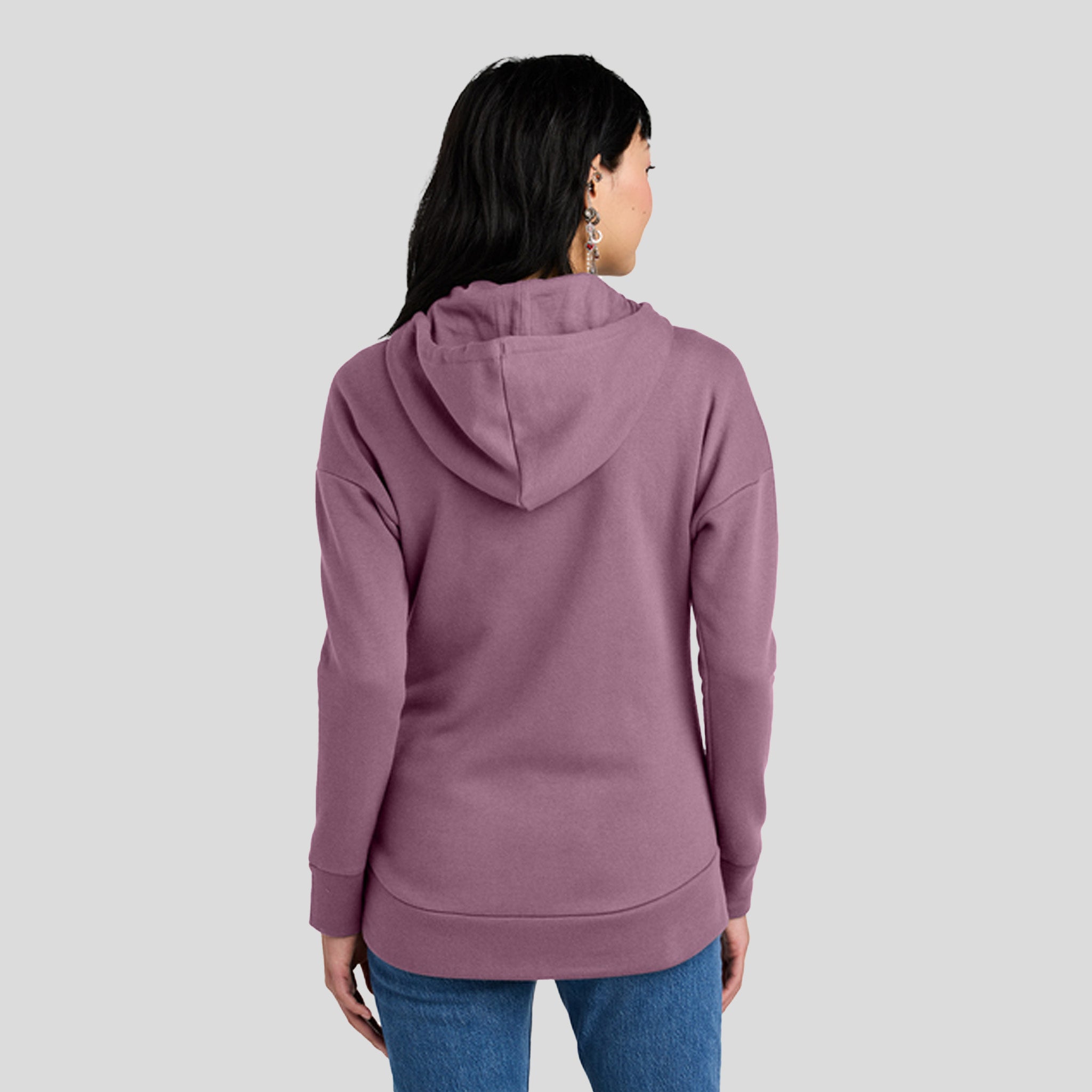 Womenโs Perfect Weightยฎ Fleece Drop Shoulder Full-Zip Hoodie | Orchid Haze