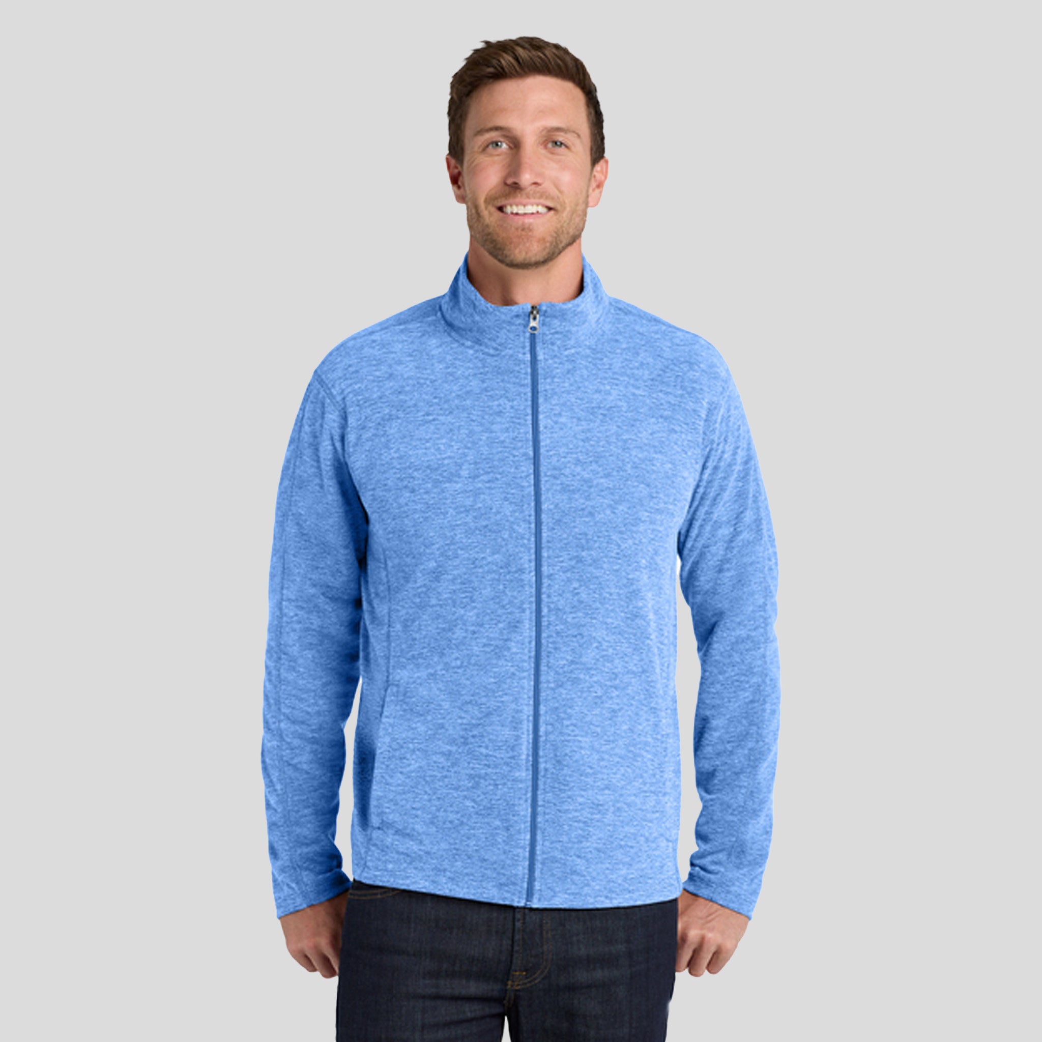 Heather Microfleece Full-Zip Jacket | Light Royal Heather