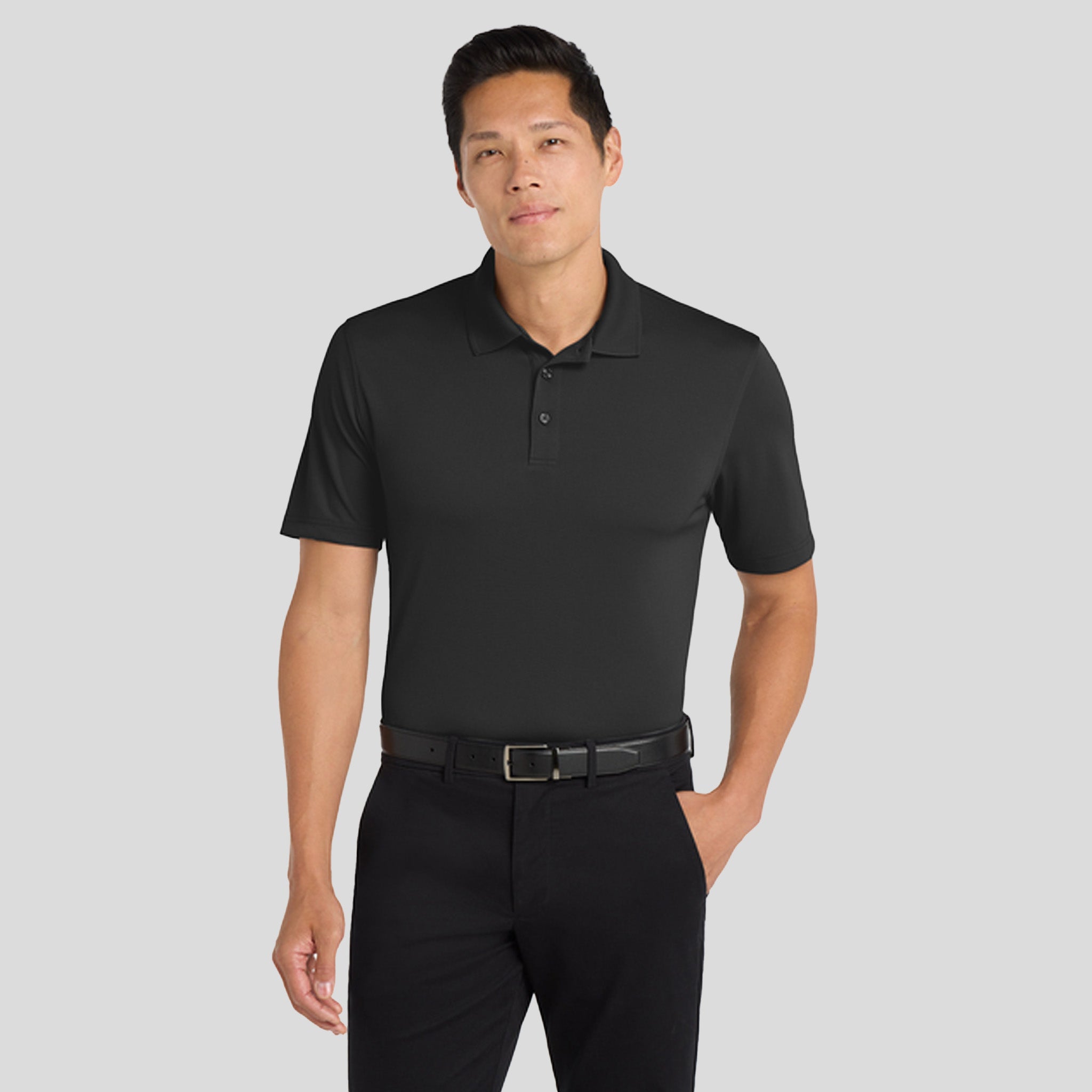 Dry Zoneยฎ UV Micro-Mesh Polo | Deep Black