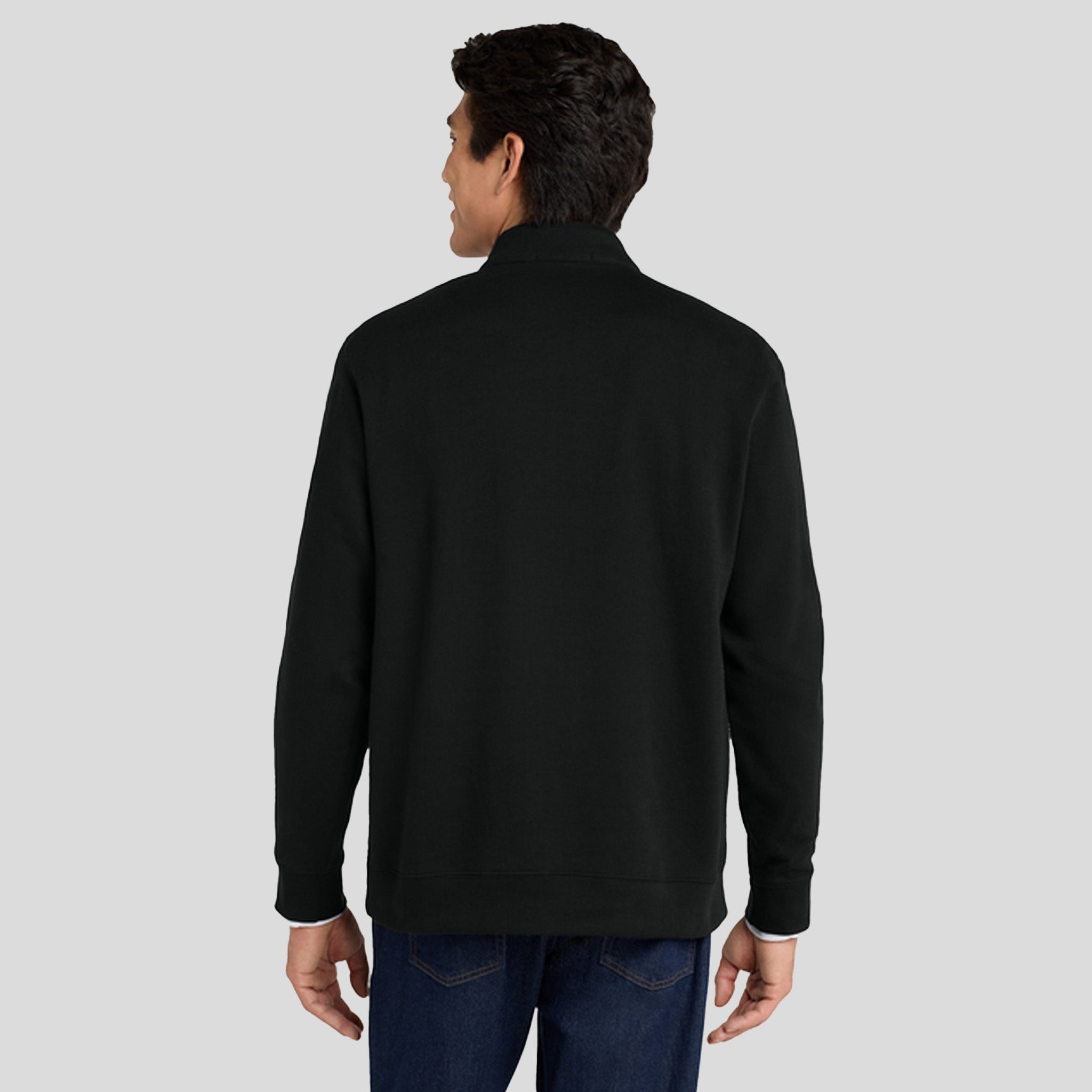 Interlock 1/4-Zip | Deep Black/Charcoal Heather