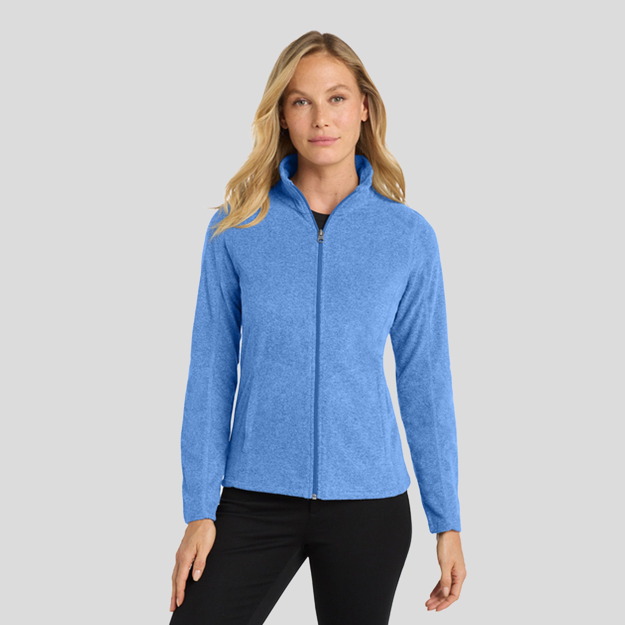 Women's Heather Microfleece Full-Zip Jacket | Light Royal Heather