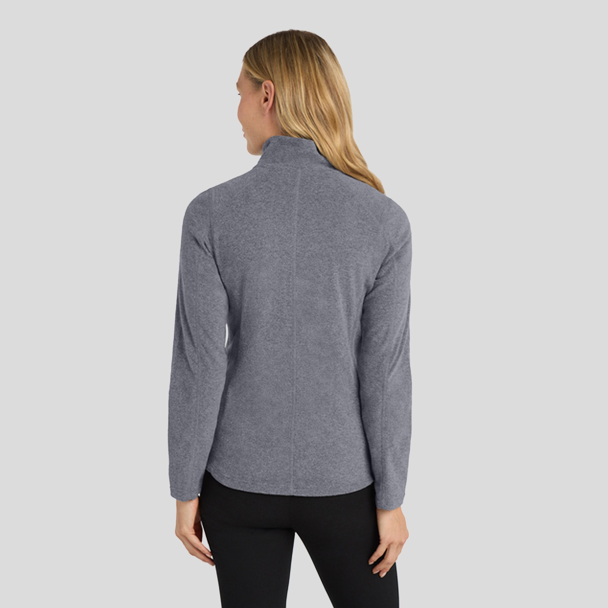 Women's Heather Microfleece Full-Zip Jacket | True Navy Heather
