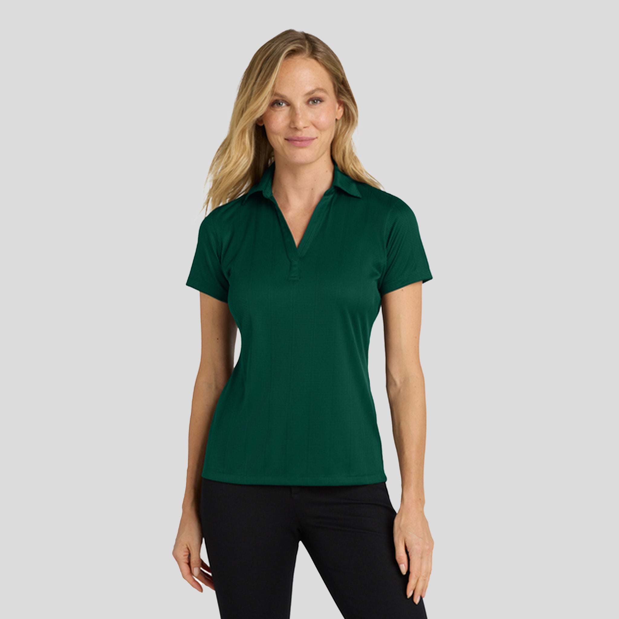 Women's Performance Fine Jacquard Polo | Green Glen