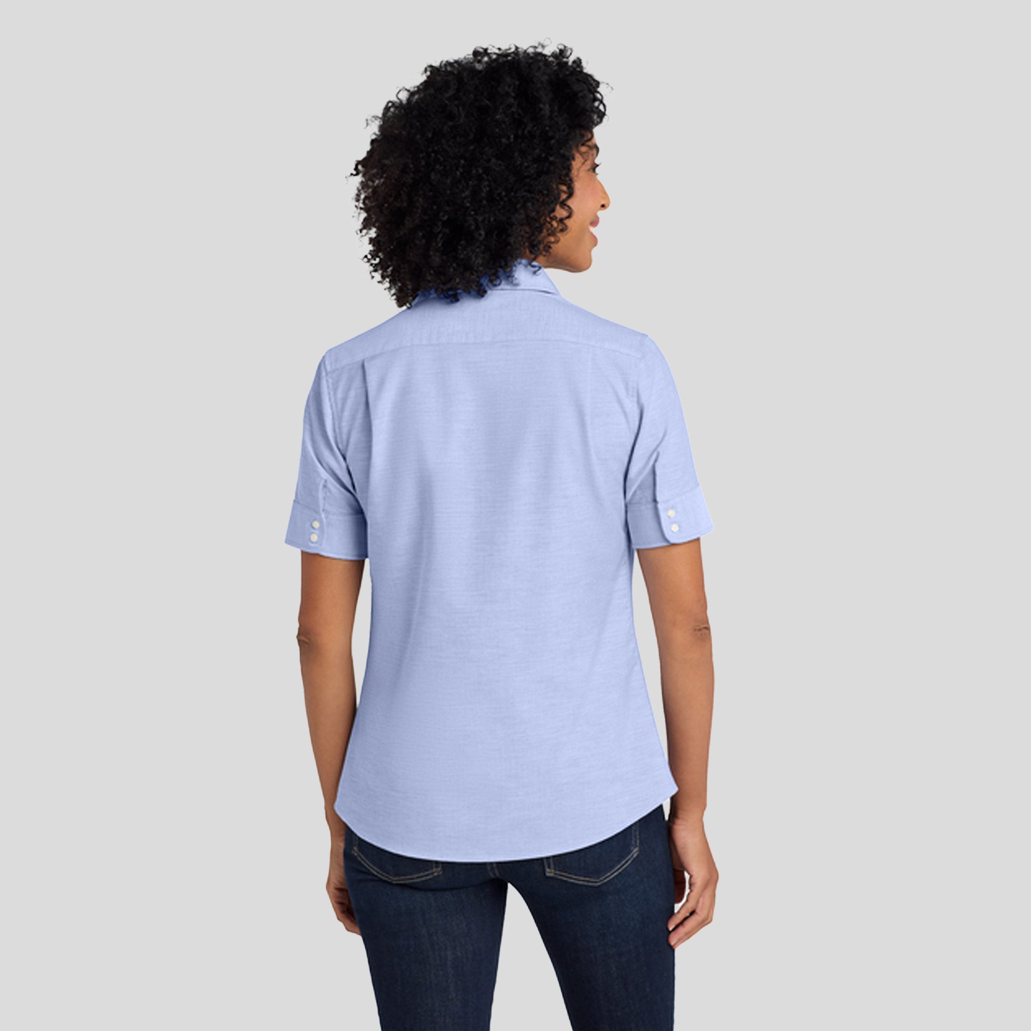 Women's Short Sleeve SuperProβ’ Oxford Shirt | Oxford Blue