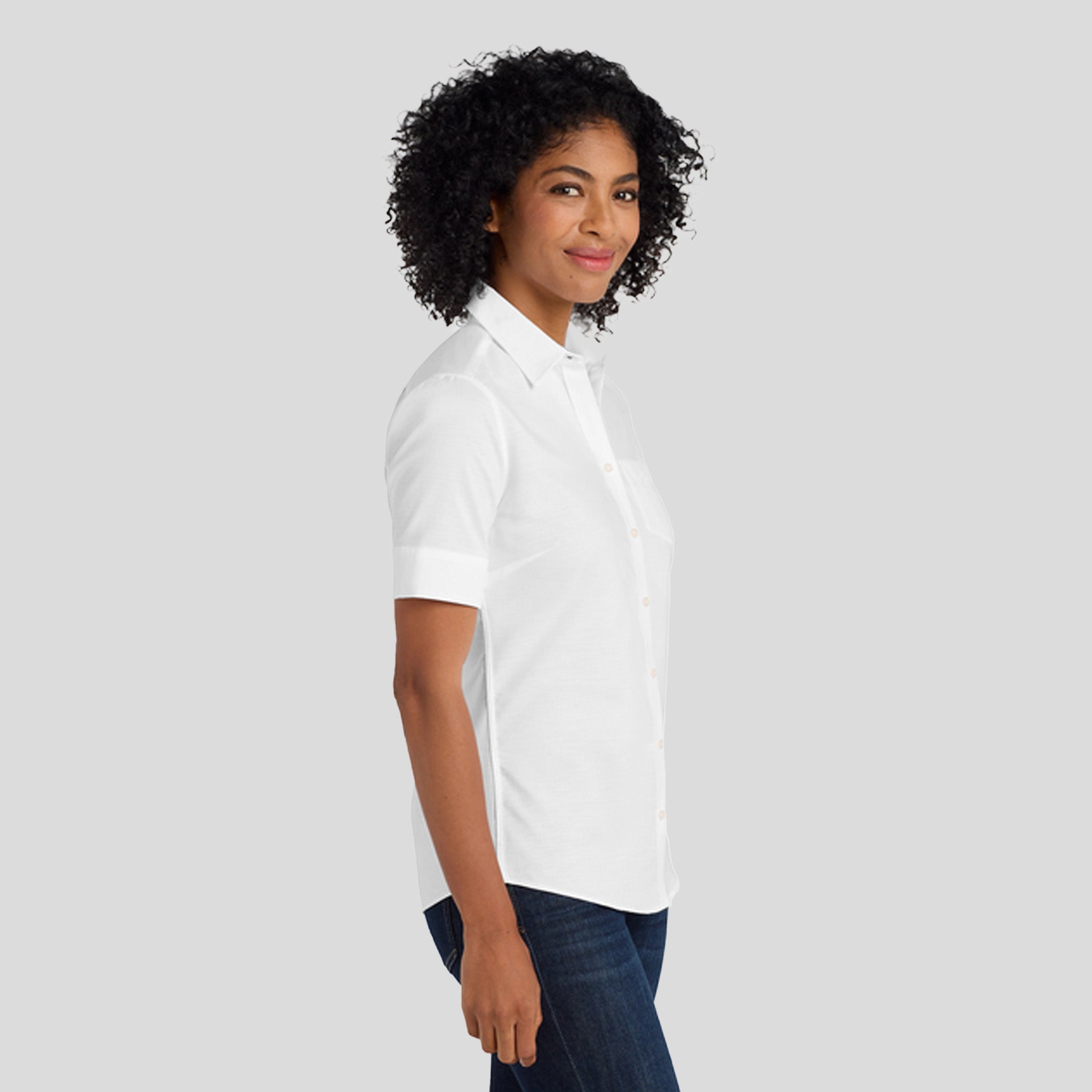Women's Short Sleeve SuperProβ’ Oxford Shirt | White
