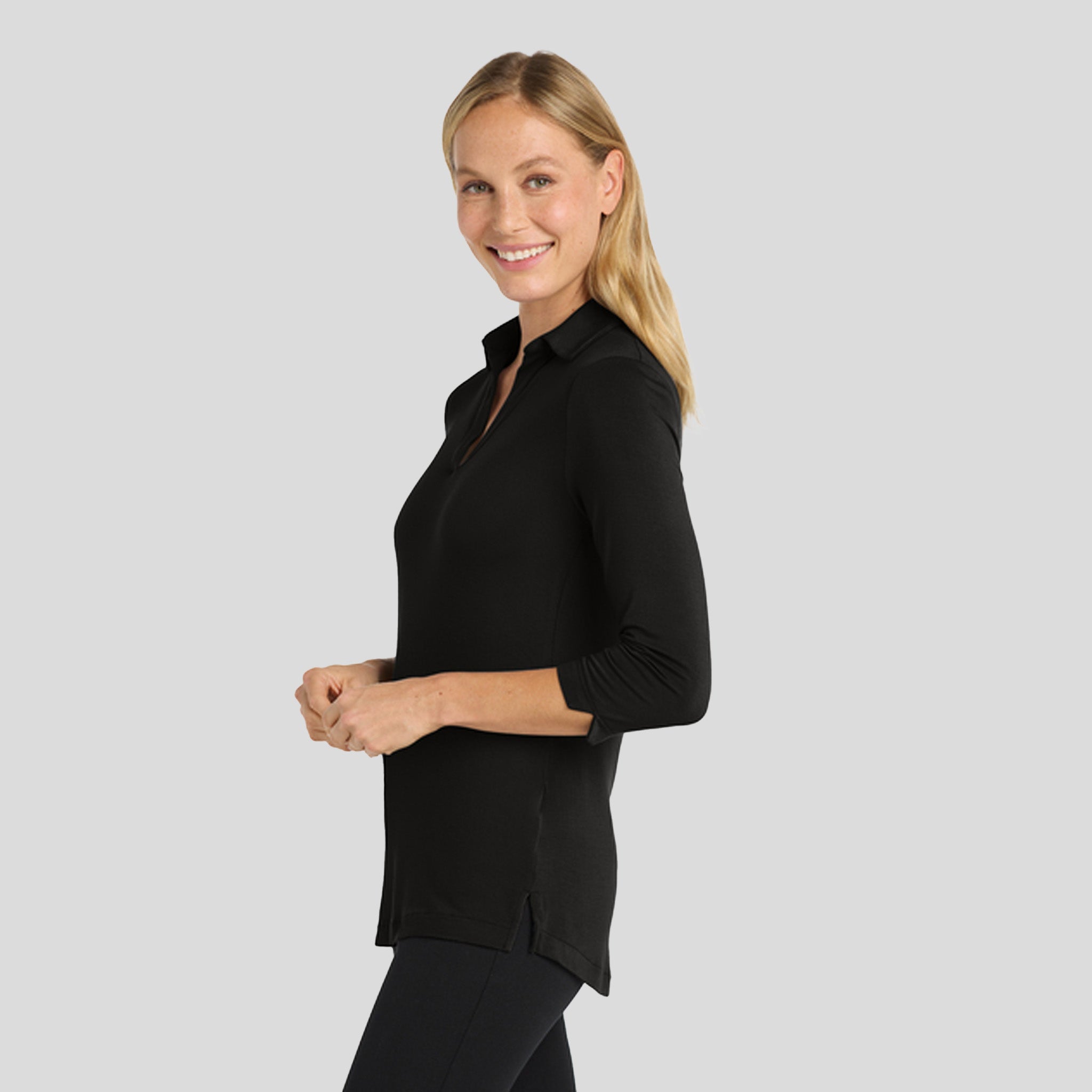 Women's Luxe Knit Tunic | Deep Black
